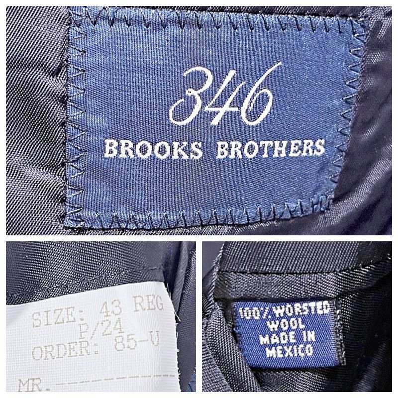 Brooks Brothers Brooks Brothers Gold Metal Button Hopsack Blazer Navy 43R Size 42R - 9 Thumbnail