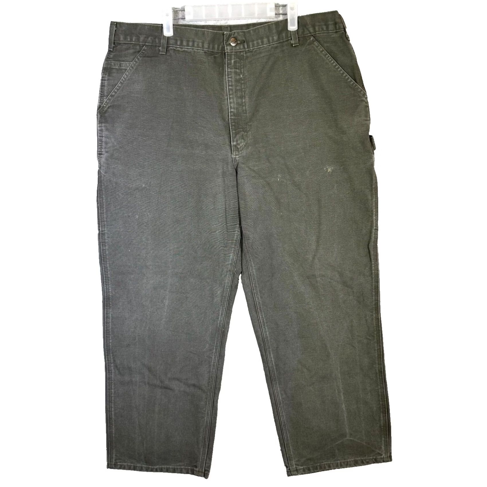 Carhartt Carhartt Carpenter Jeans 40x29 Green Denim High-Rise Straight Mens Jeans Size US 40 / EU 56 - 2 Thumbnail