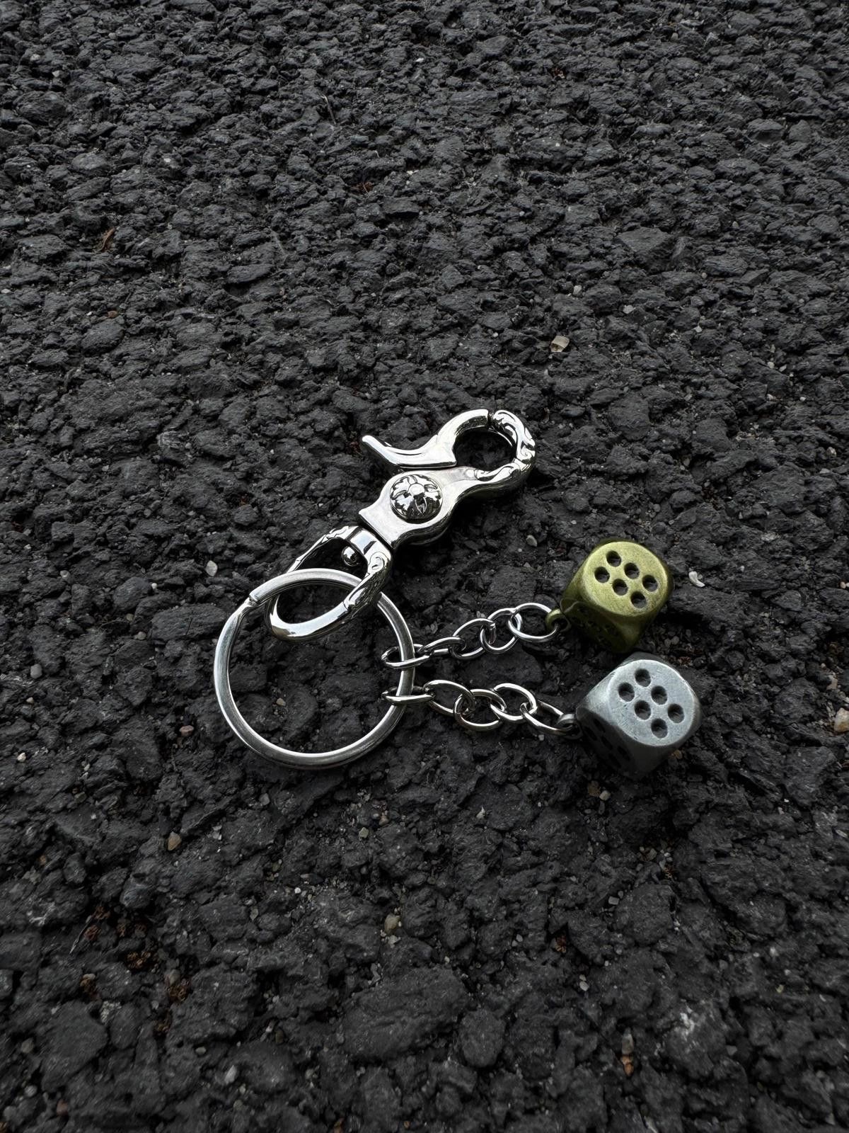 Jewelry Dice black 8 bags Keychain, y2k Keychain, Jeans KeyChain Size ONE SIZE - 4 Thumbnail