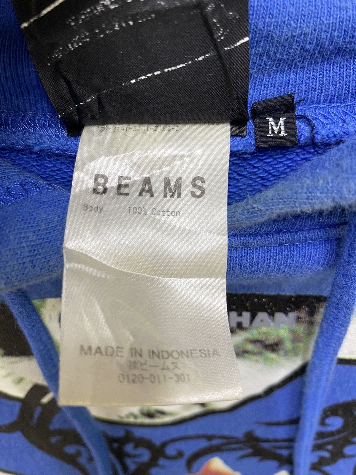 Beams Japan Vintage Beams T Japan Hoodie Neko Chan Cat Graphic Blue M Size US M / EU 48-50 / 2 - 8 Thumbnail