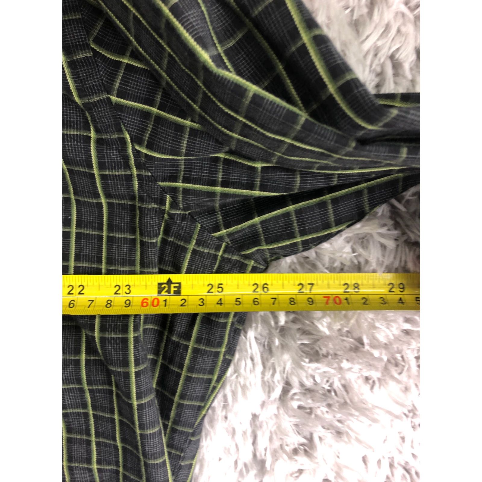 Van Heusen Van Heusen Mens XL Black Plaid Long Sleeve Button-Up Spread Collar Shirt Size US XL / EU 56 / 4 - 4 Thumbnail