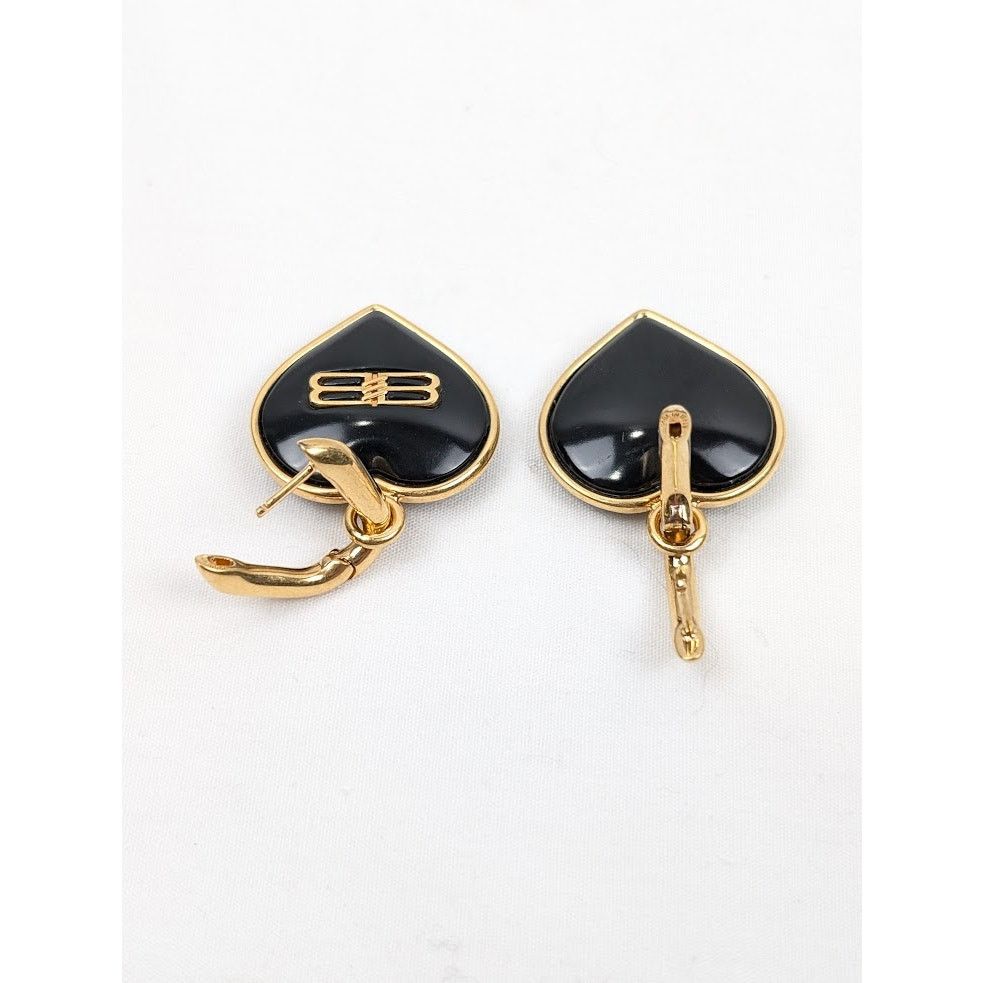 Balenciaga o1rshd1 Q:2 / Size: OS / Heart Earrings In Black Size ONE SIZE - 9 Thumbnail