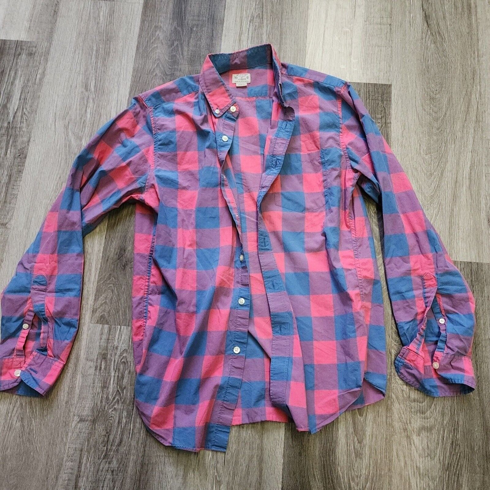 J.Crew J CREW Shirt Men's SM Red Plaid Tailored Fit Button Down LS Size US S / EU 44-46 / 1 - 1 Thumbnail