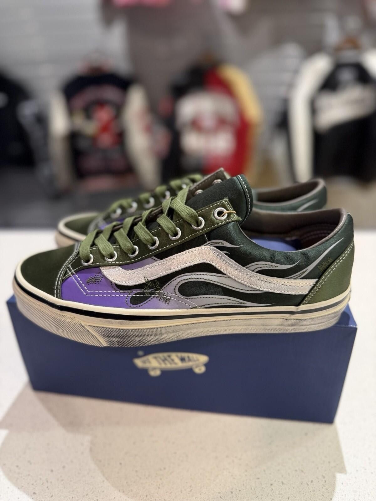 Vans Vans Archive Flame LX Premium Old Skool 36 Green (8.5) NEW Size US 8.5 / EU 41-42 - 5 Thumbnail
