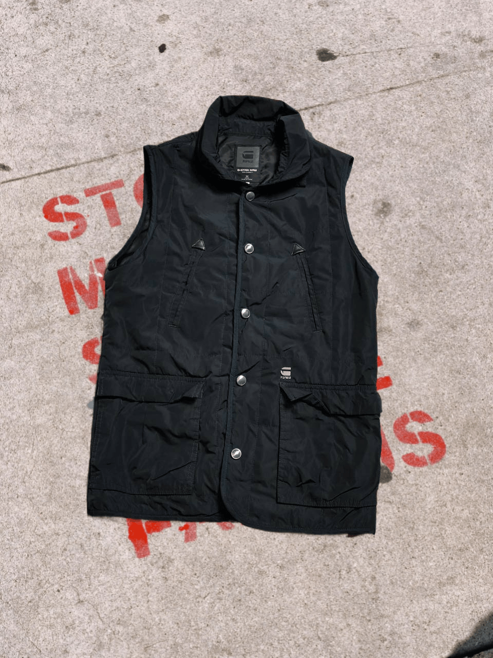 G-Star G-Star RAW Puffer Gilet Black Zipper Padded Vest Size M / US 6-8 / IT 42-44 - 1 Thumbnail