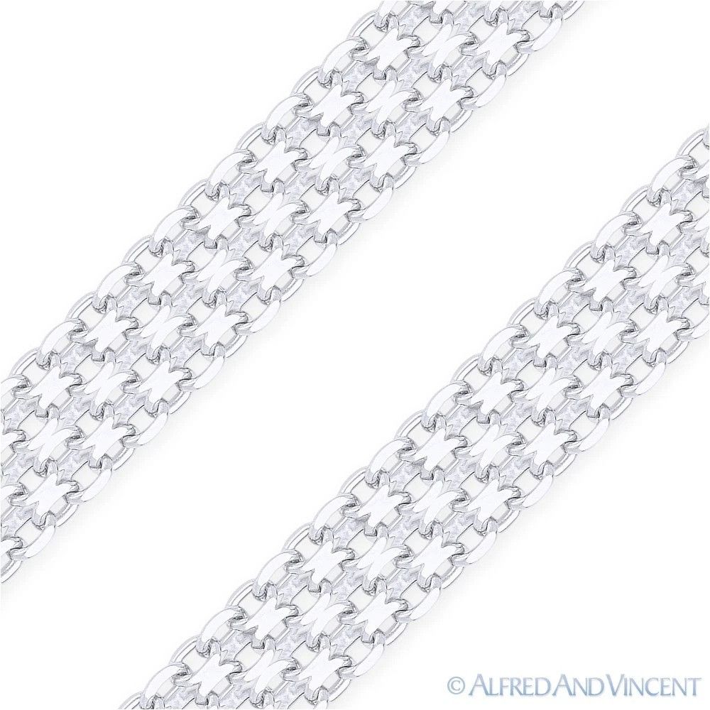 Other 6mm 2-Row Bismark / Bizmark Link Italian Chain Necklace Size ONE SIZE - 2 Thumbnail