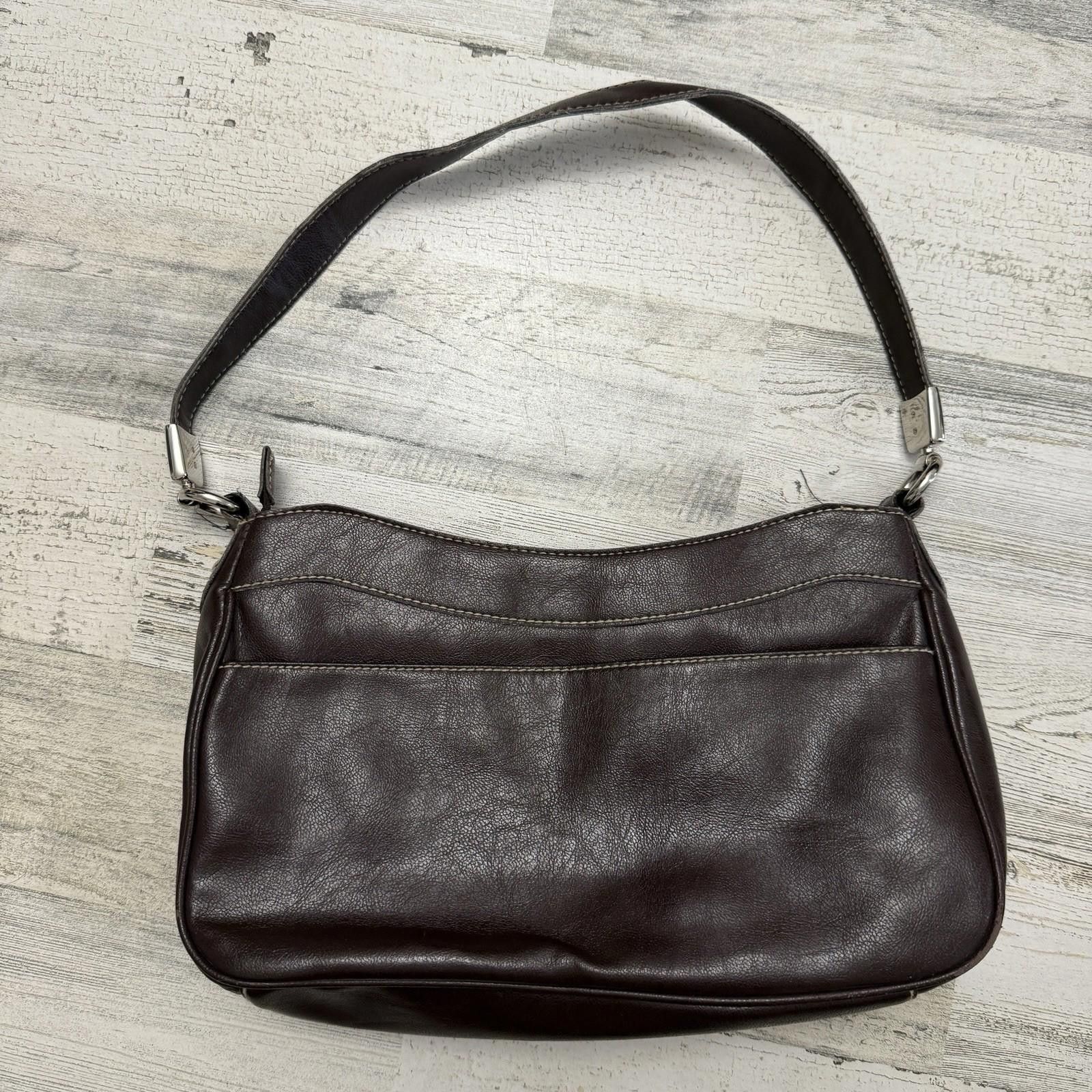 Designer Liz Claiborne Brown Leather Hobo Bag Vintage Boho Style Size ONE SIZE - 2 Thumbnail