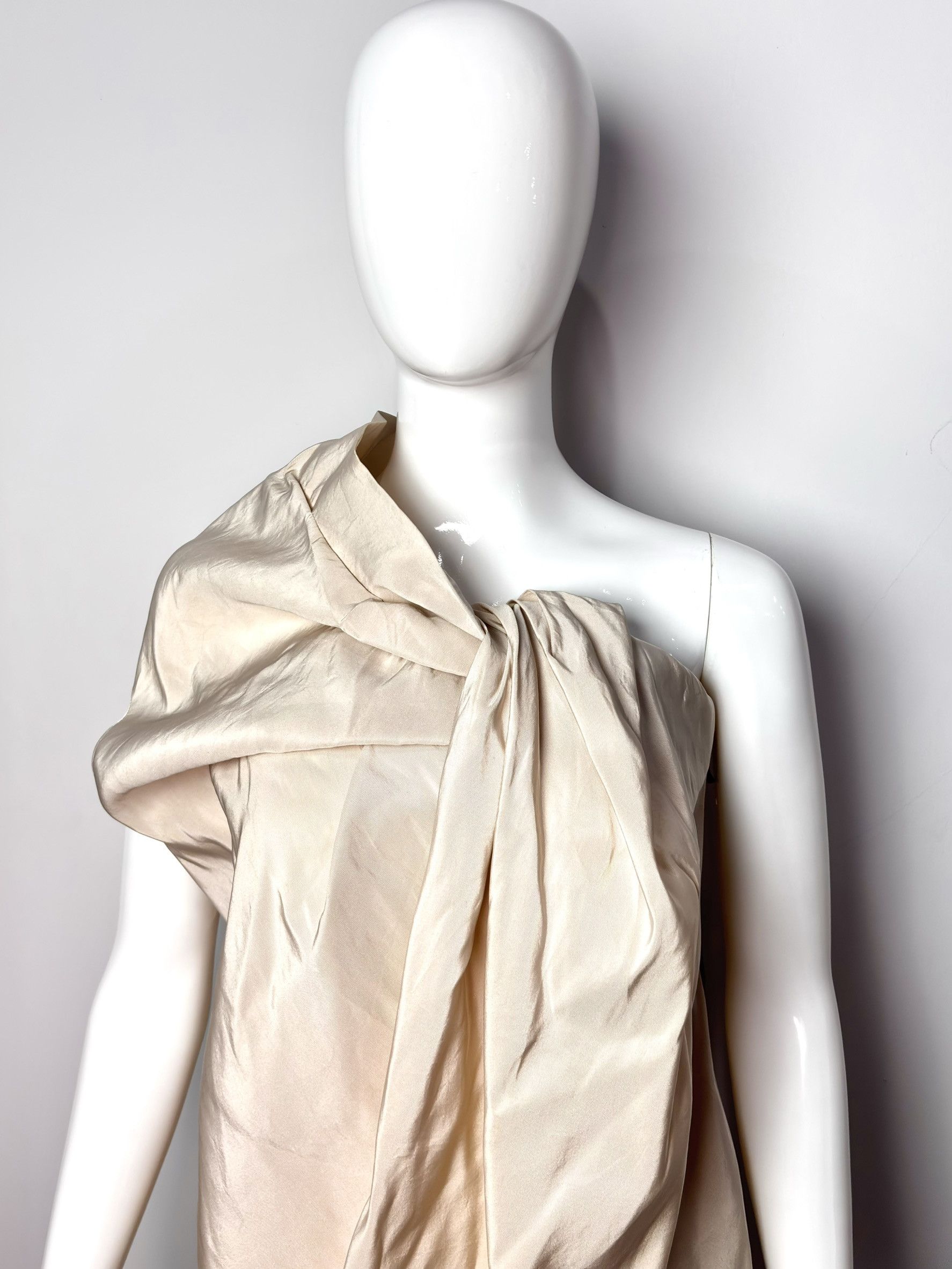 Lanvin Lanvin One-Shoulder Draped Silk Top Size XS / US 0-2 / IT 36-38 - 2 Thumbnail