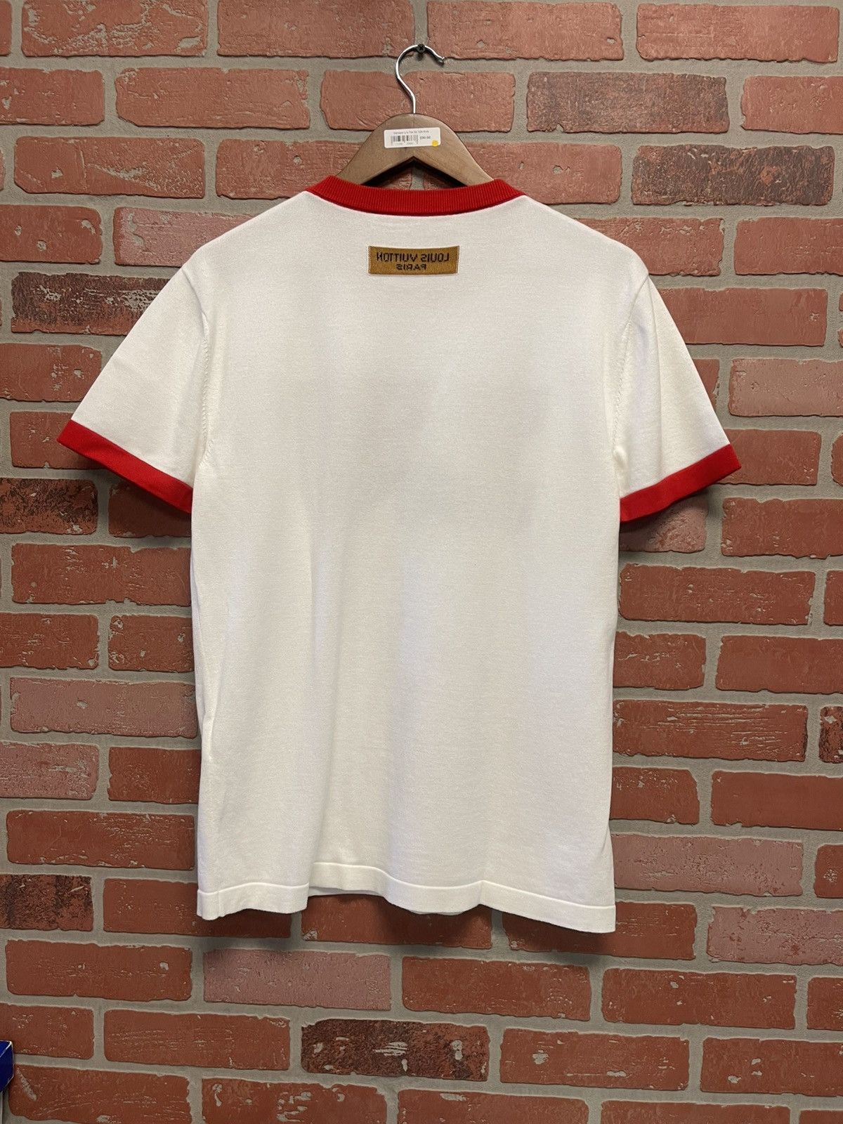 Louis Vuitton Size S - Louis Vuitton White & Blue Logo Intarsia T-Shirt Size US S / EU 44-46 / 1 - 5 Thumbnail