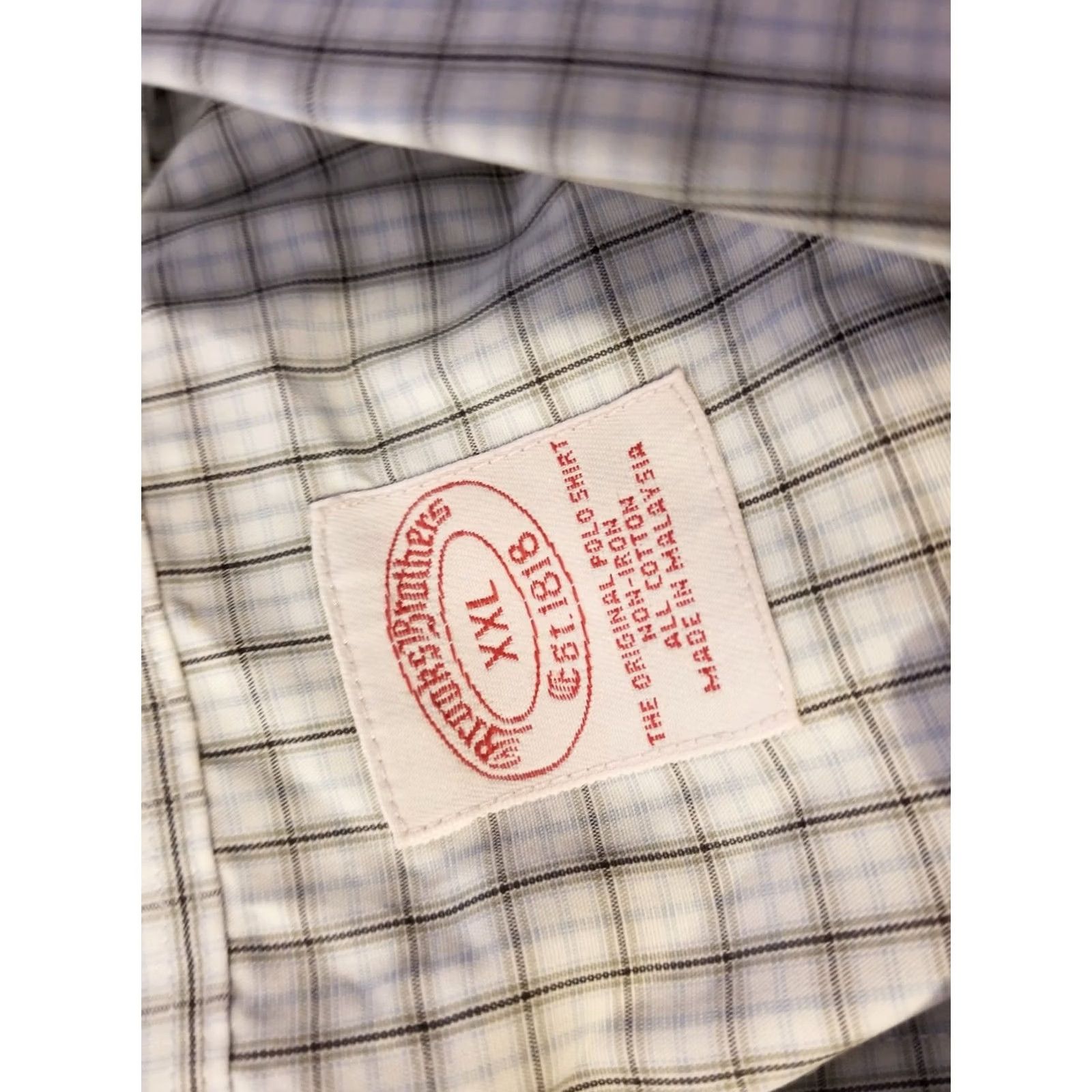 Brooks Brothers Mens Brooks Brothers Dress Shirt Button 2XL XXL White Cotton Size 48R - 3 Thumbnail