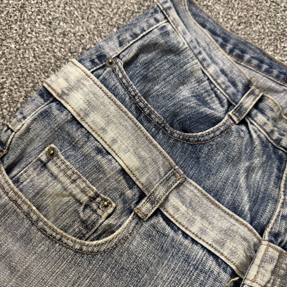 semanticdesign 🔥🇯🇵 Japanese Double Waist Happy Hope Distressed Denim Size US 30 / EU 46 - 11 Thumbnail