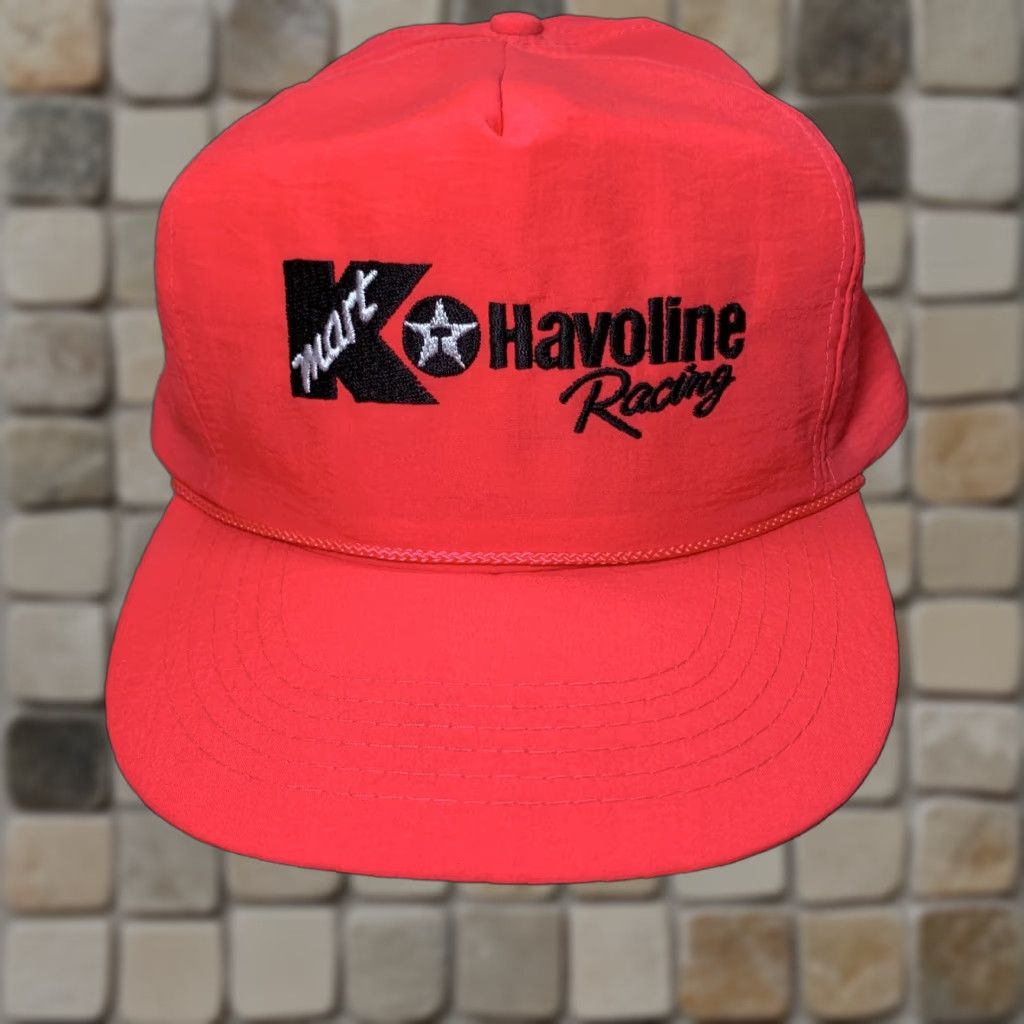 Clarks VINTAGE Kmart Havoline Racing Neon Pink Snapback Cap Hat Cap 90s NASCAR Gear Mens/Unisex Size ONE SIZE - 1 Thumbnail