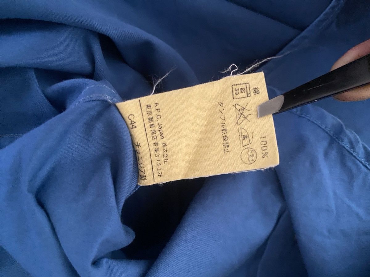 A.P.C. 1990s A.P.C - Royal Blue Gabardine Shirt Size US XS / EU 42 / 0 - 7 Thumbnail