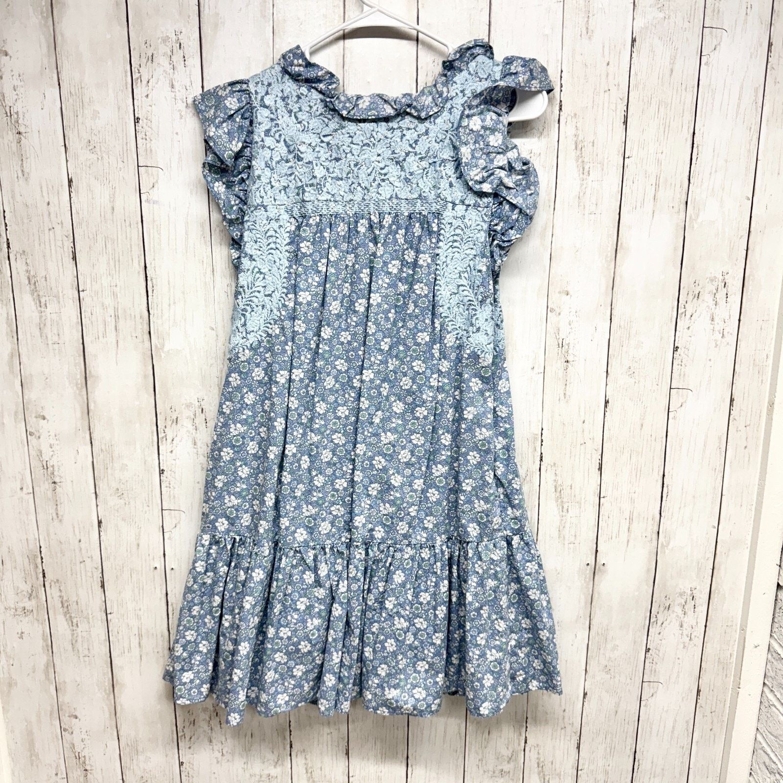 Other J. Marie Dress Women Size XS Blue Tiered Embroidered Midi Size XS / US 0-2 / IT 36-38 - 6 Thumbnail