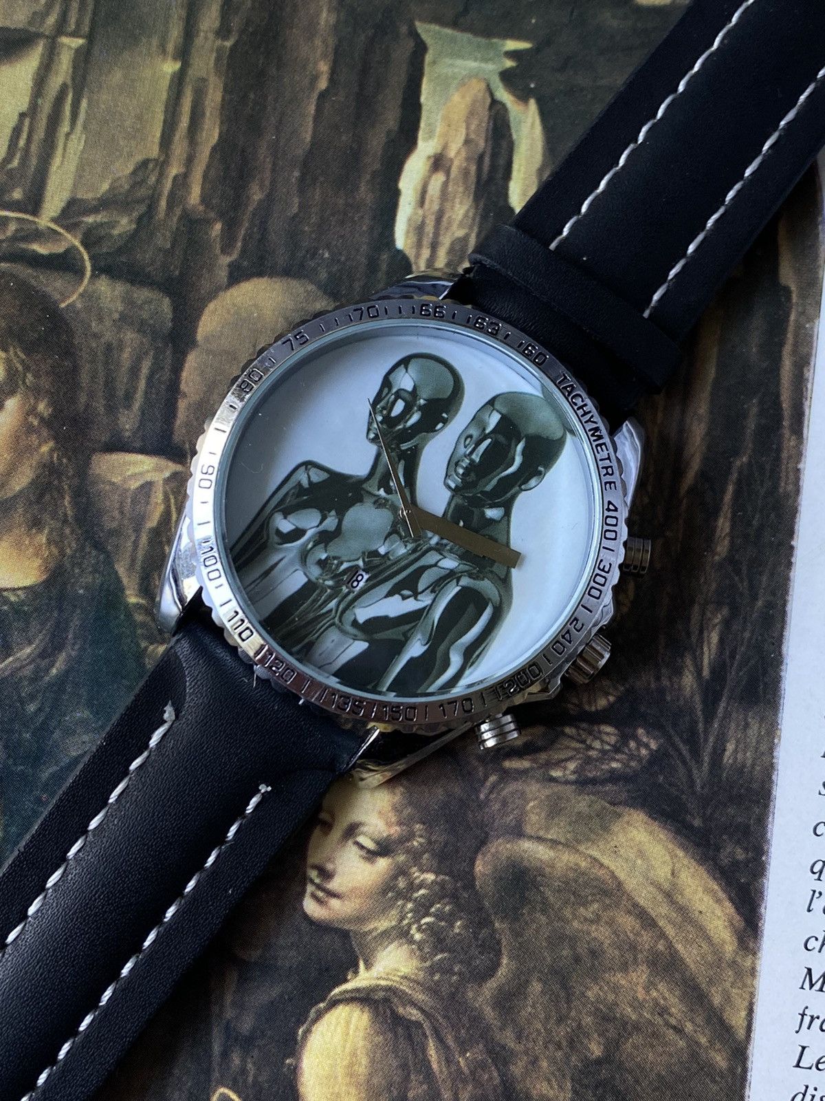 Japanese Brand × Jewelry × Vintage Futuristic Watch Black Strap Unique Design Size ONE SIZE - 2 Thumbnail