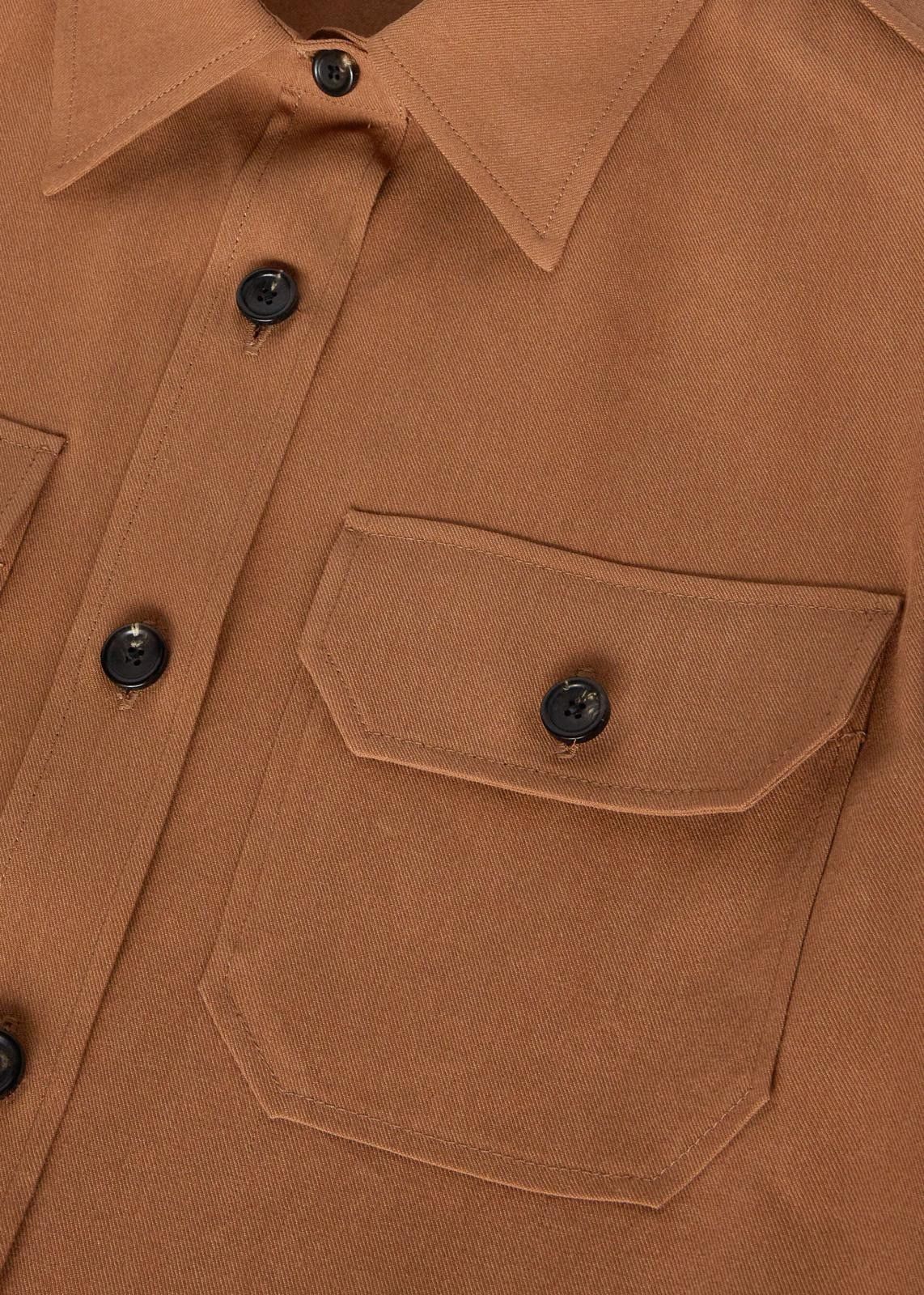 Loro Piana o1srvl11e0824 Annalisa Paper Silk Shirt in Brown Size M / US 6-8 / IT 42-44 - 3 Thumbnail