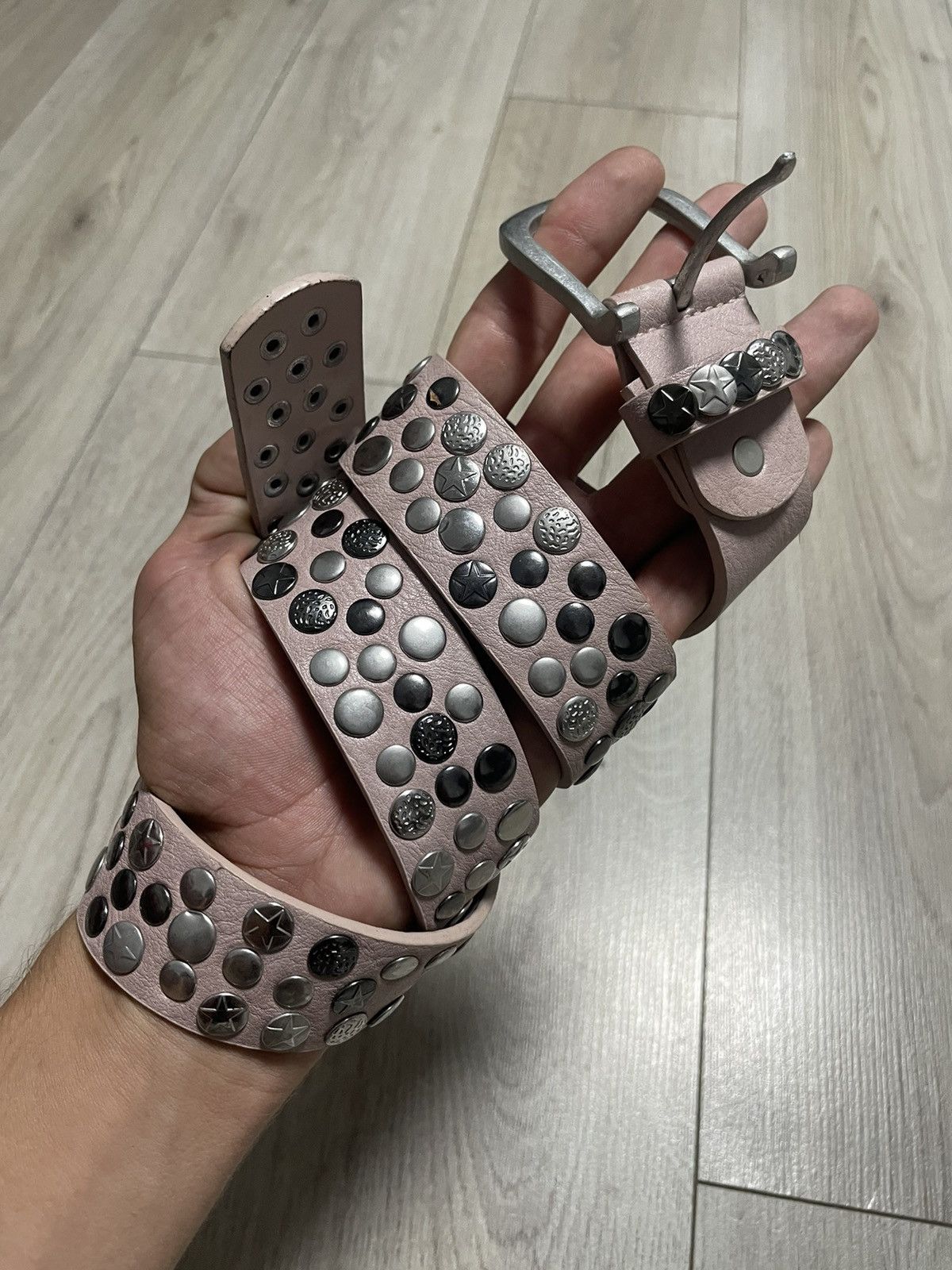 Vintage Belt Style Metal Parts Rhinestones Style Wit