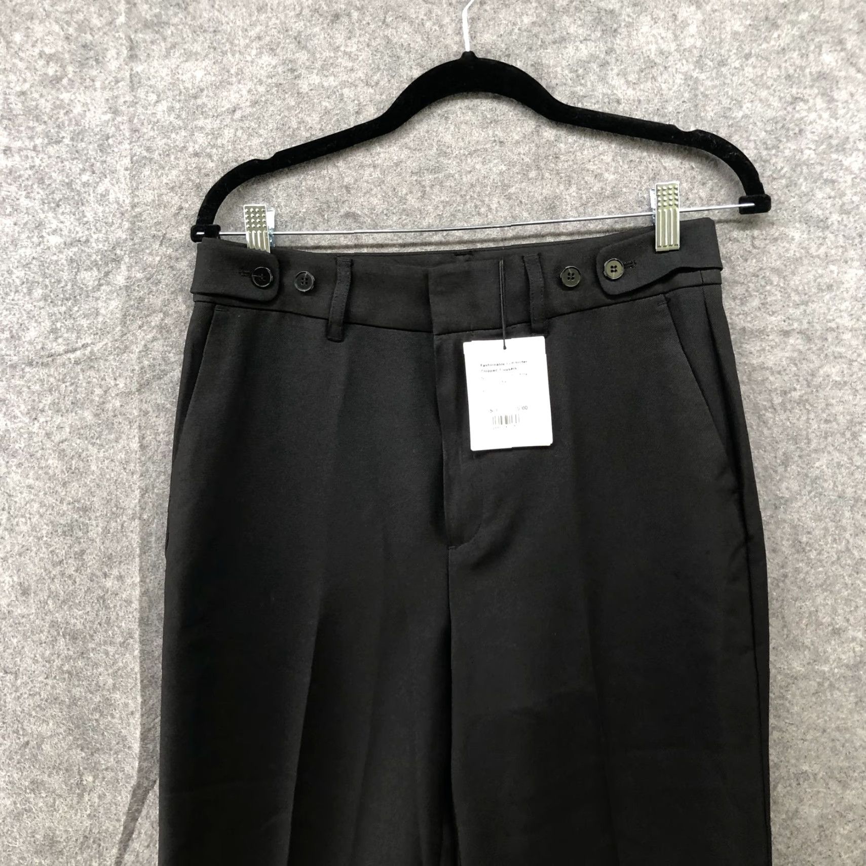 Vintage NWT Lily High Waisted Black Dress Pants Womens XL Relaxed Cropped Trouser Size 40" / US 18 - 3 Thumbnail