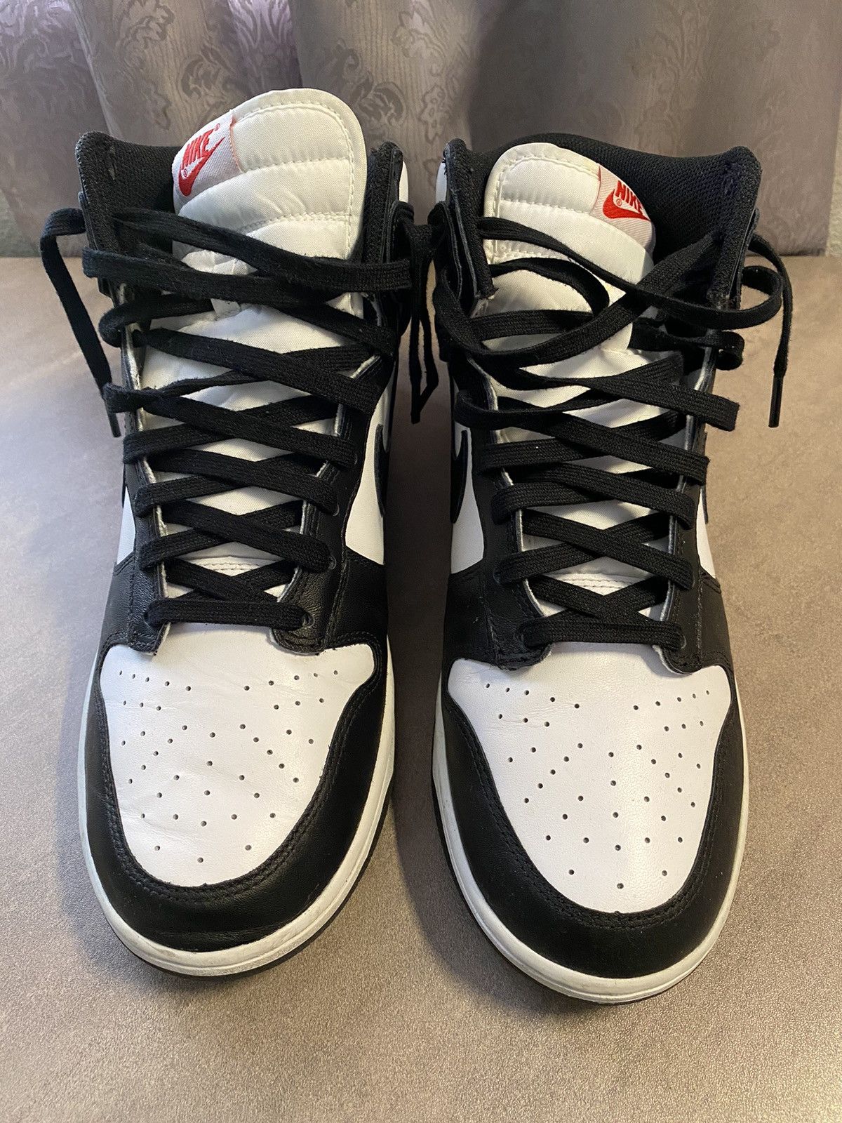 Jordan Brand × Nike Nike Dunk High Panda 2021 Size US 12 / EU 45 - 3 Thumbnail