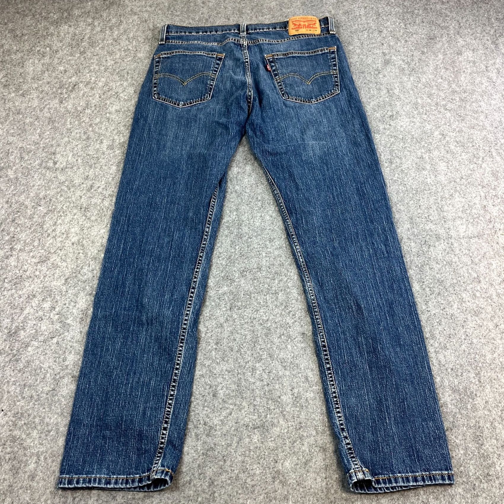 Levi's Levi's Mens Jeans Slim Skinny 34 34 Medium Wash Blue Stretch 502 Zip Fly Jeans Size US 34 / EU 50 - 2 Thumbnail