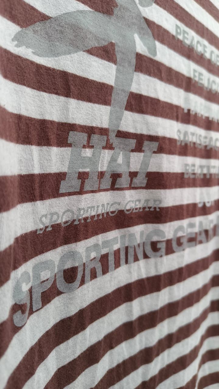 Hai Sporting Gear × Issey Miyake Vintage Hai Sporting Gear tshirt long sleeve Stripe Size L / US 10 / IT 46 - 2 Thumbnail