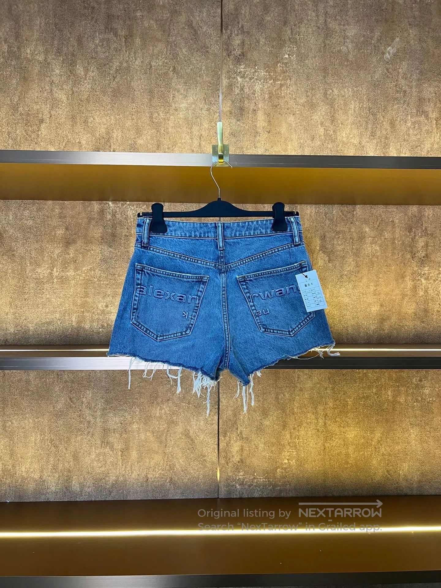 Alexander Wang Alexander Wang Pocket Embossed Logo Denim Shorts| Size 27" / US 4 / IT 40 - 1 Thumbnail