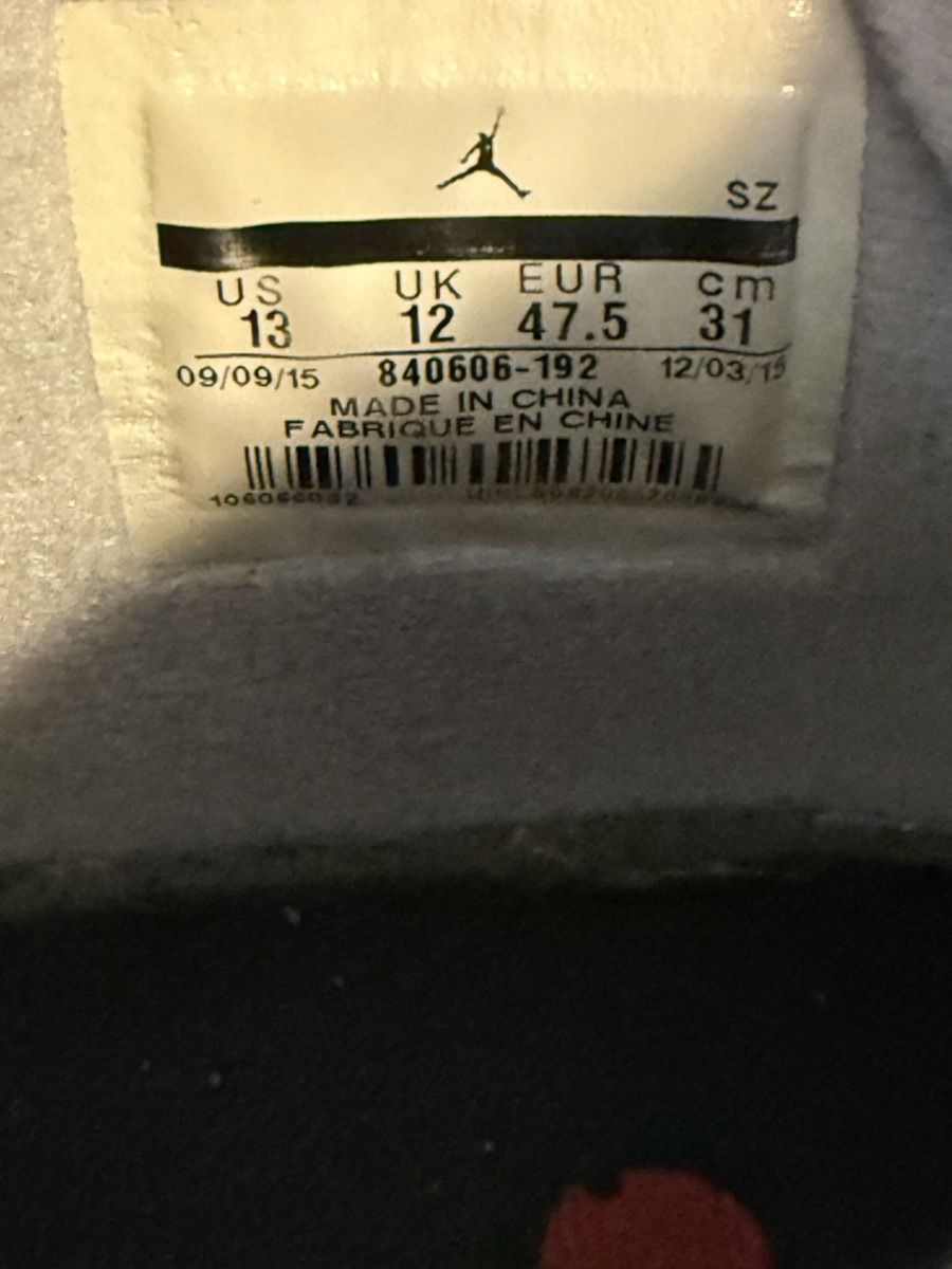 Jordan Brand Air Jordan 4 White Cement 2016 Release Size US 13 / EU 46 - 6 Thumbnail