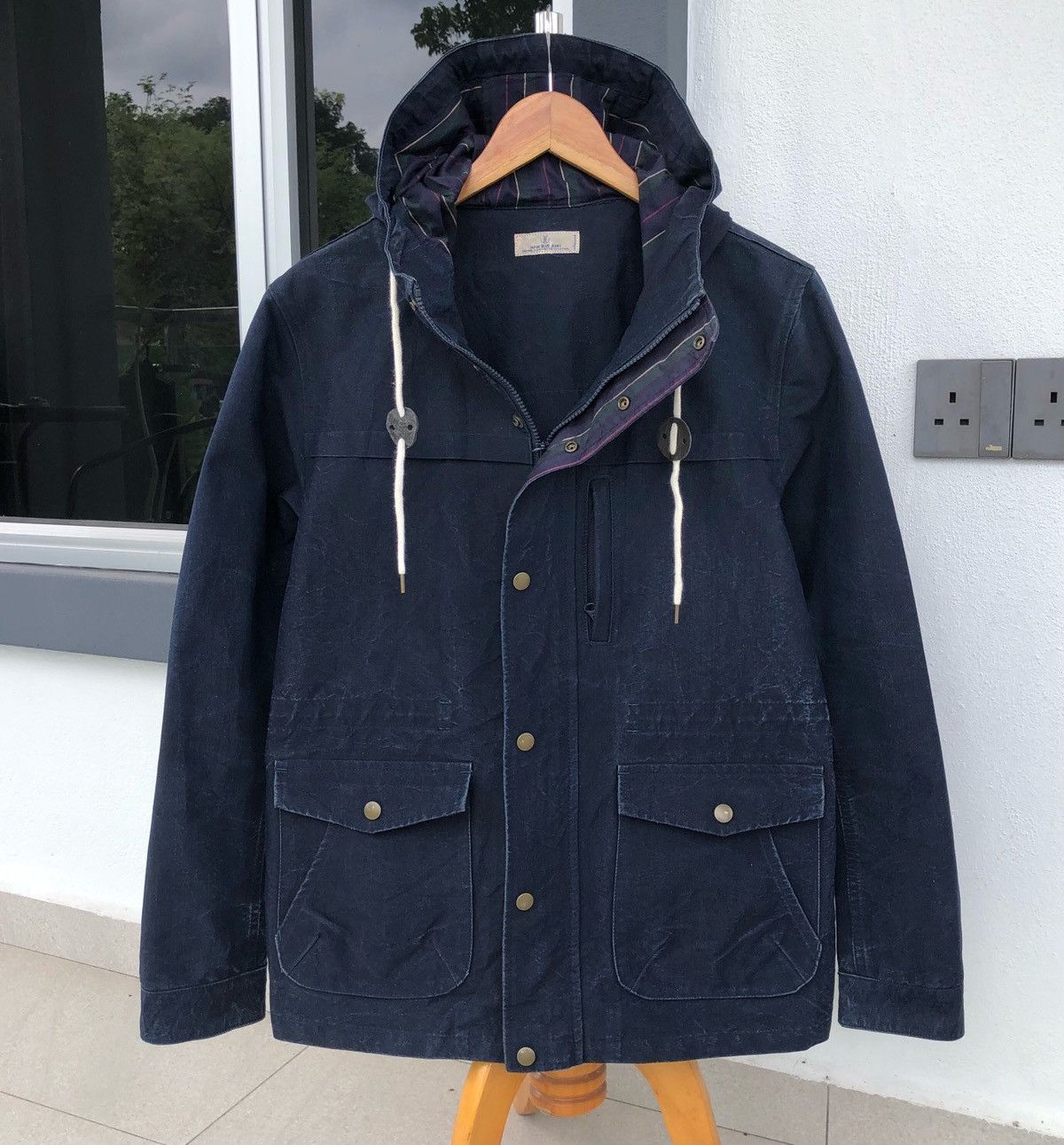 Blue Blue Japan Japan Blue Jeans Indigo Blue Anorak Hooded Parka Jacket Size US M / EU 48-50 / 2 - 1 Thumbnail