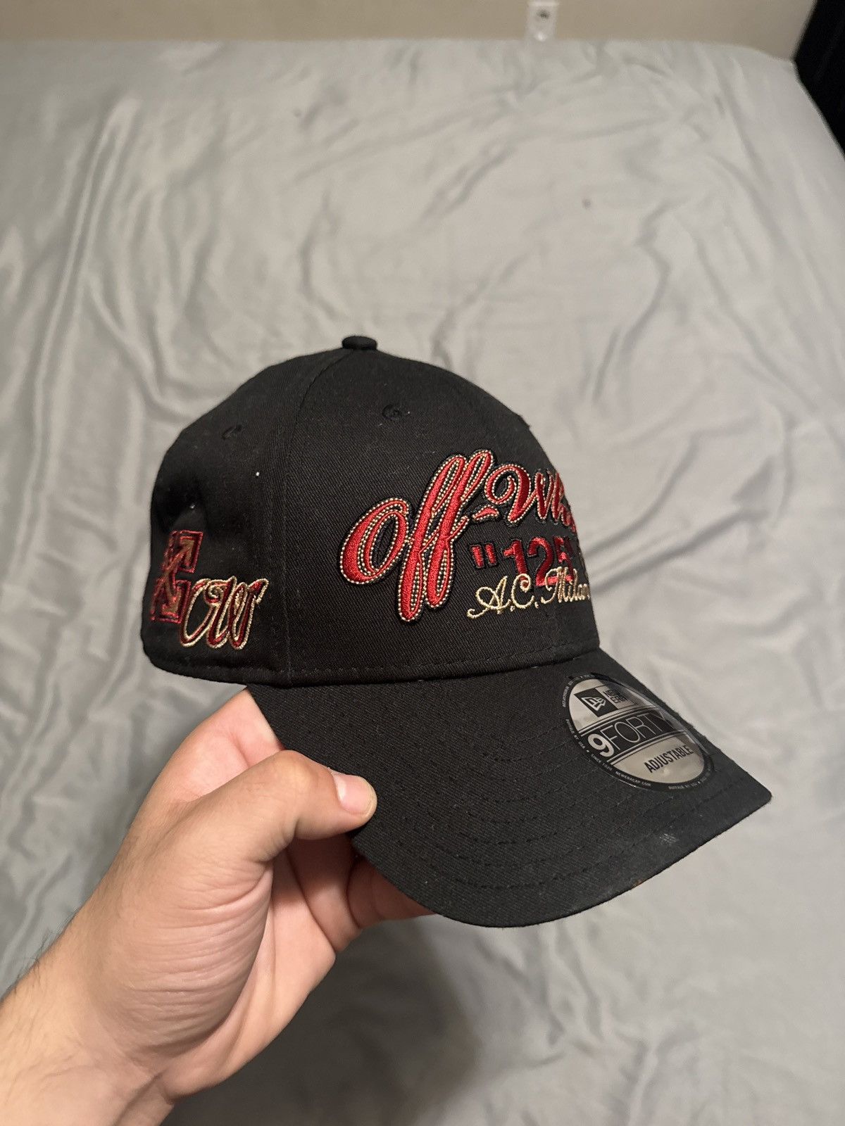 Off-White OffWhite x A.C. Milan Script New Era Hat Size ONE SIZE - 1 Thumbnail