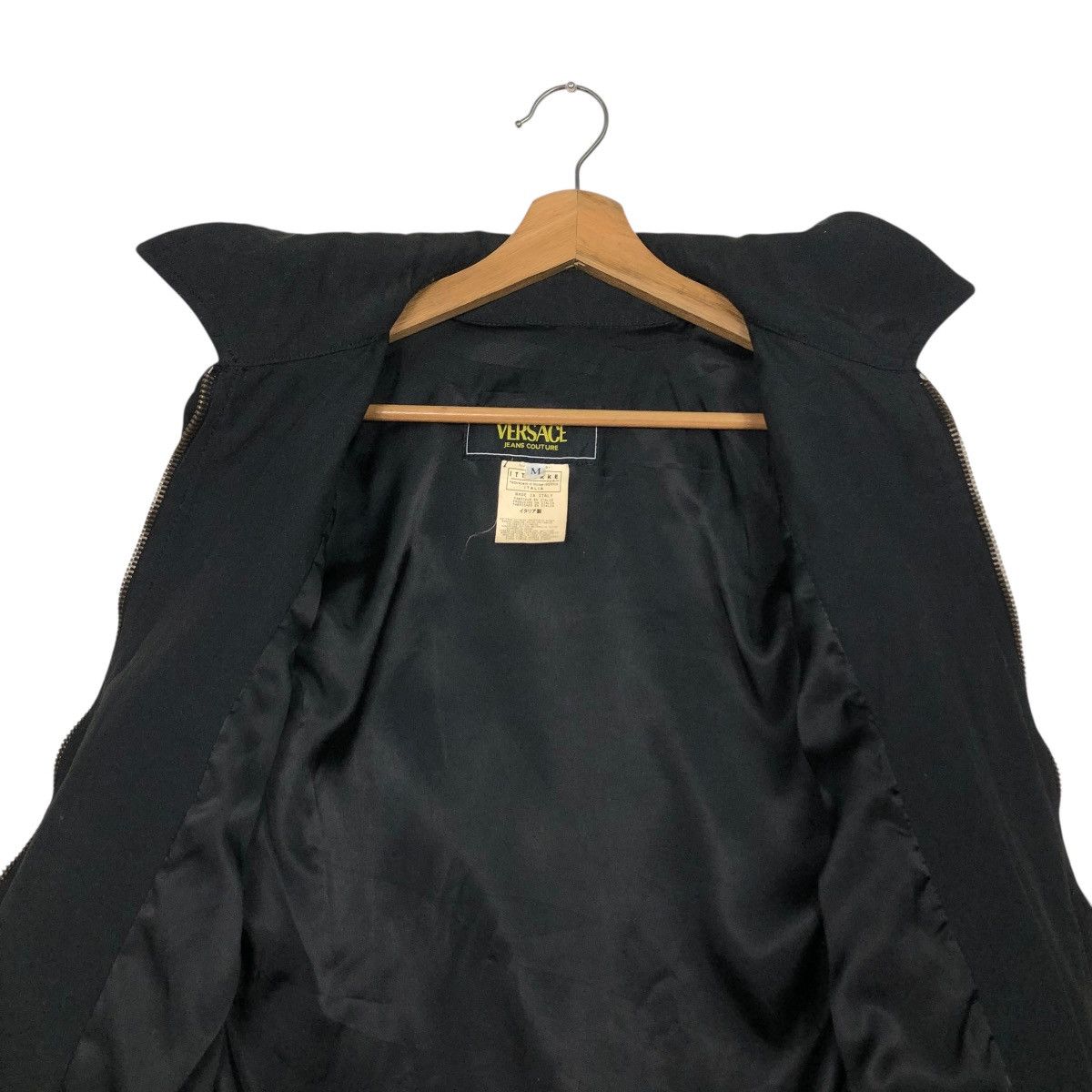 Versace Jeans Couture 🔥RICH BLACK CROPPED BIKER JACKET BONDAGE DESIGN VERSACE Size US M / EU 48-50 / 2 - 17 Thumbnail