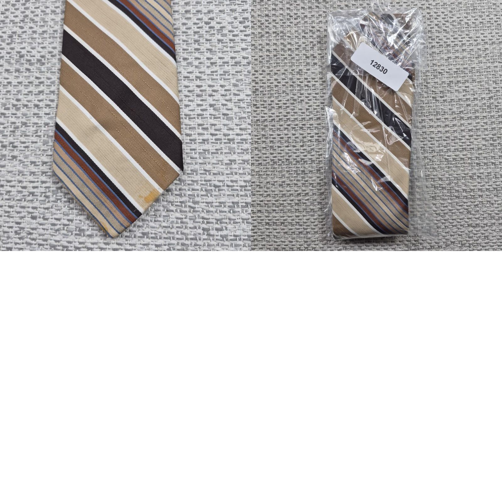 JCPenney VINTAGE JCPenney Tie Mens One Size Striped All Polyester Classic Woven Neckwear Size ONE SIZE - 8 Thumbnail