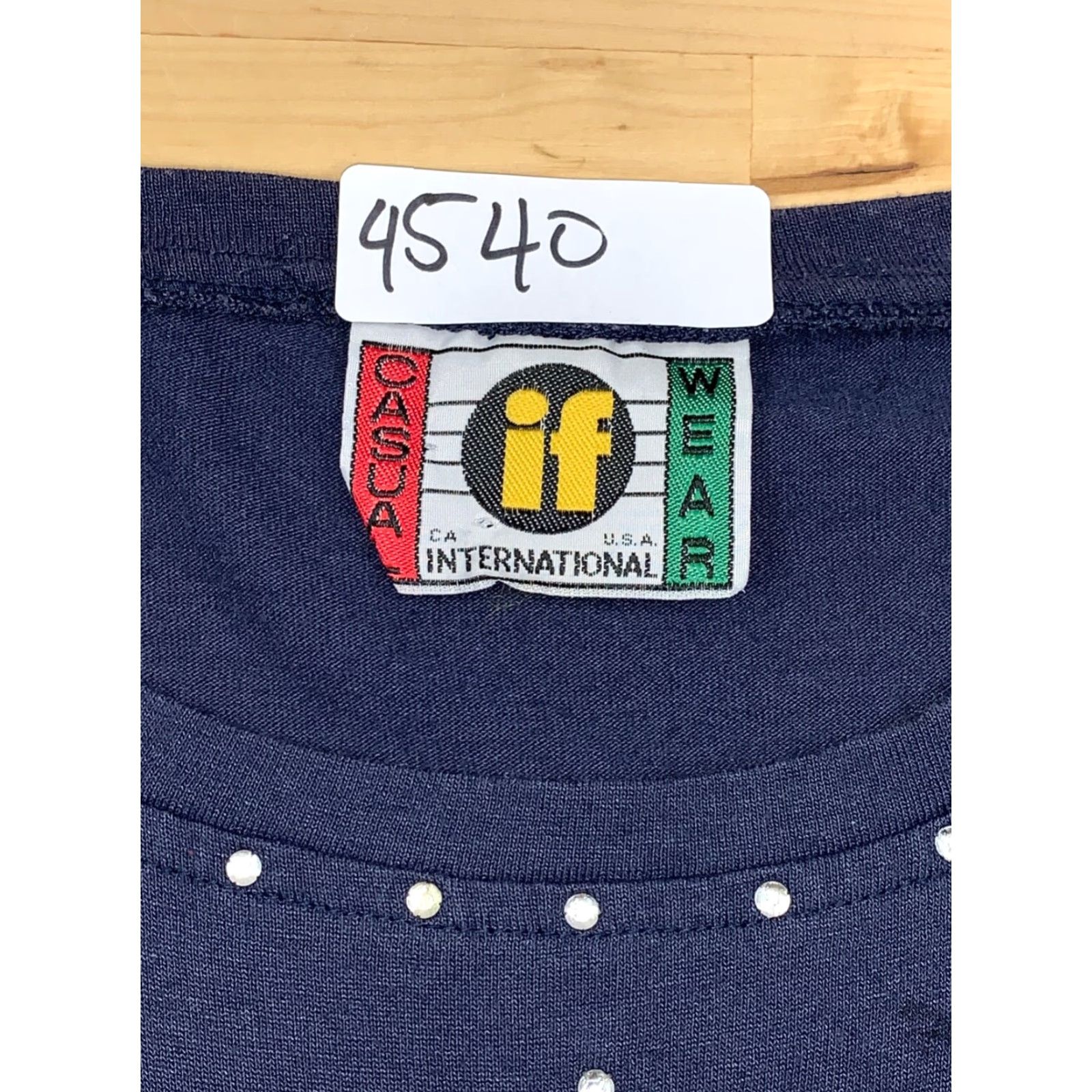 Vintage VINTAGE Casual Wear T-Shirt One Size Blue 1990s Oversized Cotton Casual Mens Womens Size ONE SIZE - 4 Thumbnail