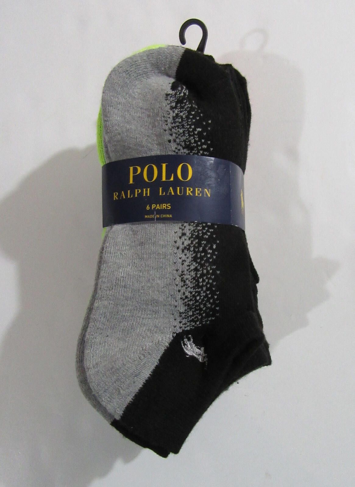 Polo Ralph Lauren Polo Ralph Lauren Low Cut Socks Black Multicolor 6 pack NWT Size ONE SIZE - 2 Thumbnail