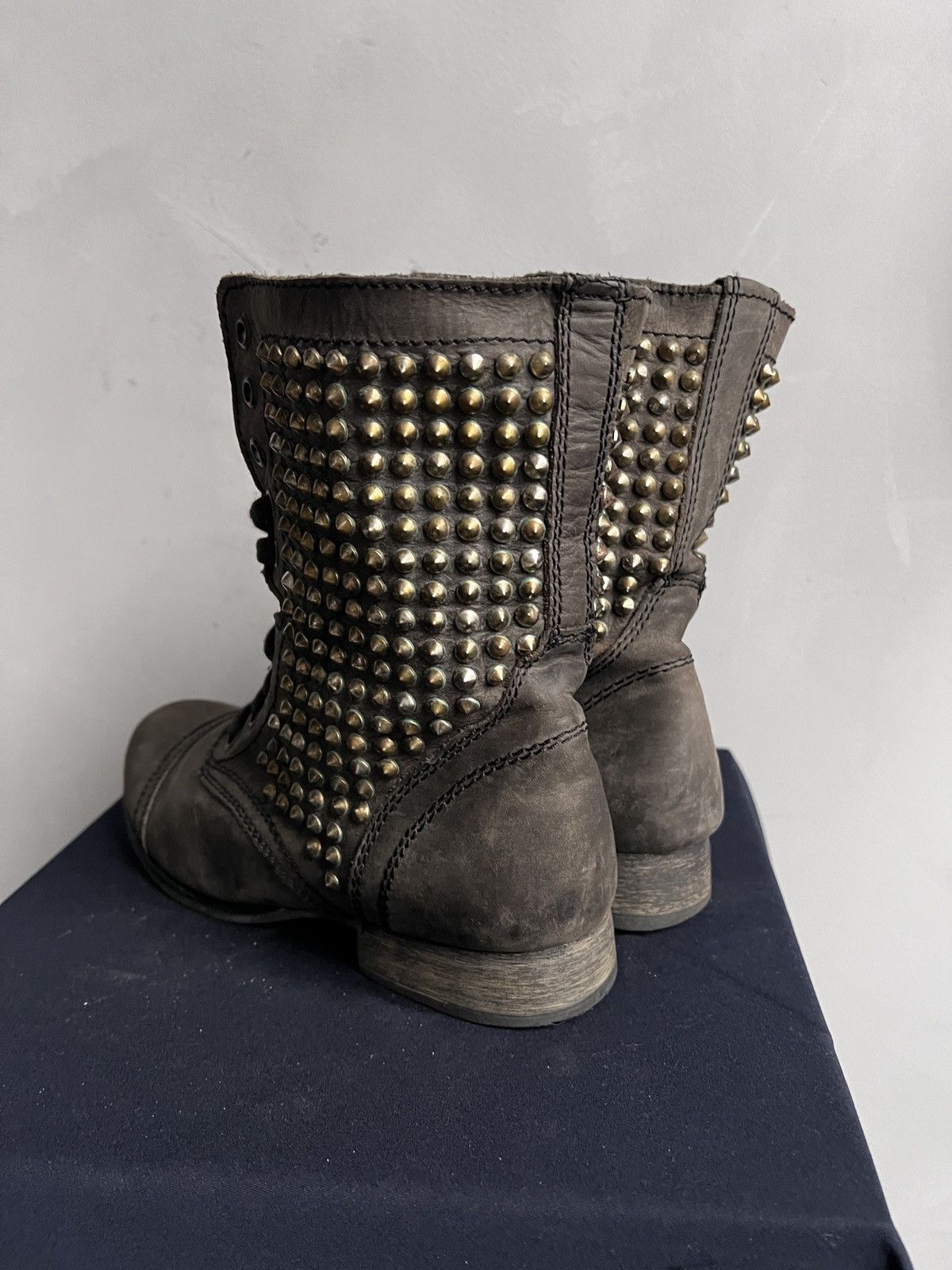 ASH Studded Brown Combat Boots Women’s 38 Punk Vintage as98 Size US 8 / IT 38 - 9 Thumbnail