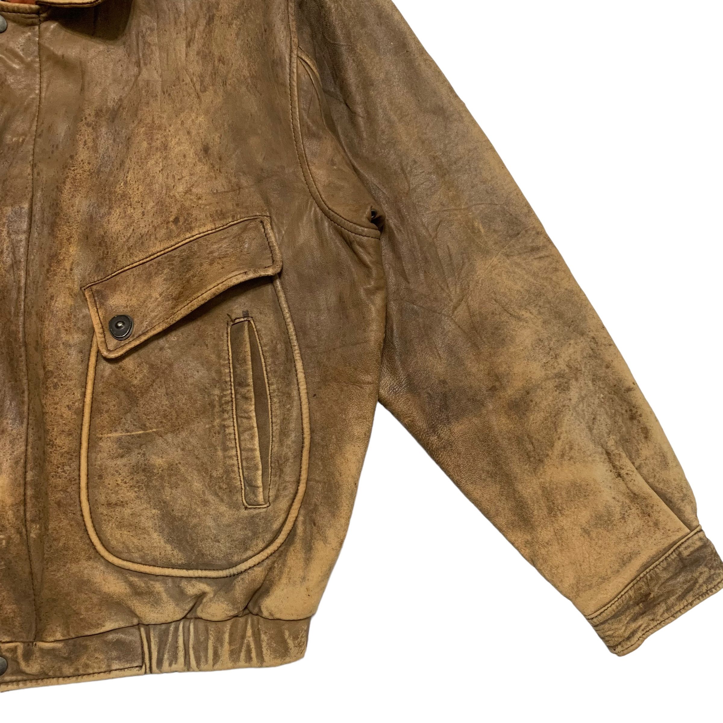 Vintage Vintage 80s US Armed Forces Flight Aviator Leather Jacket Size US L / EU 52-54 / 3 - 5 Thumbnail