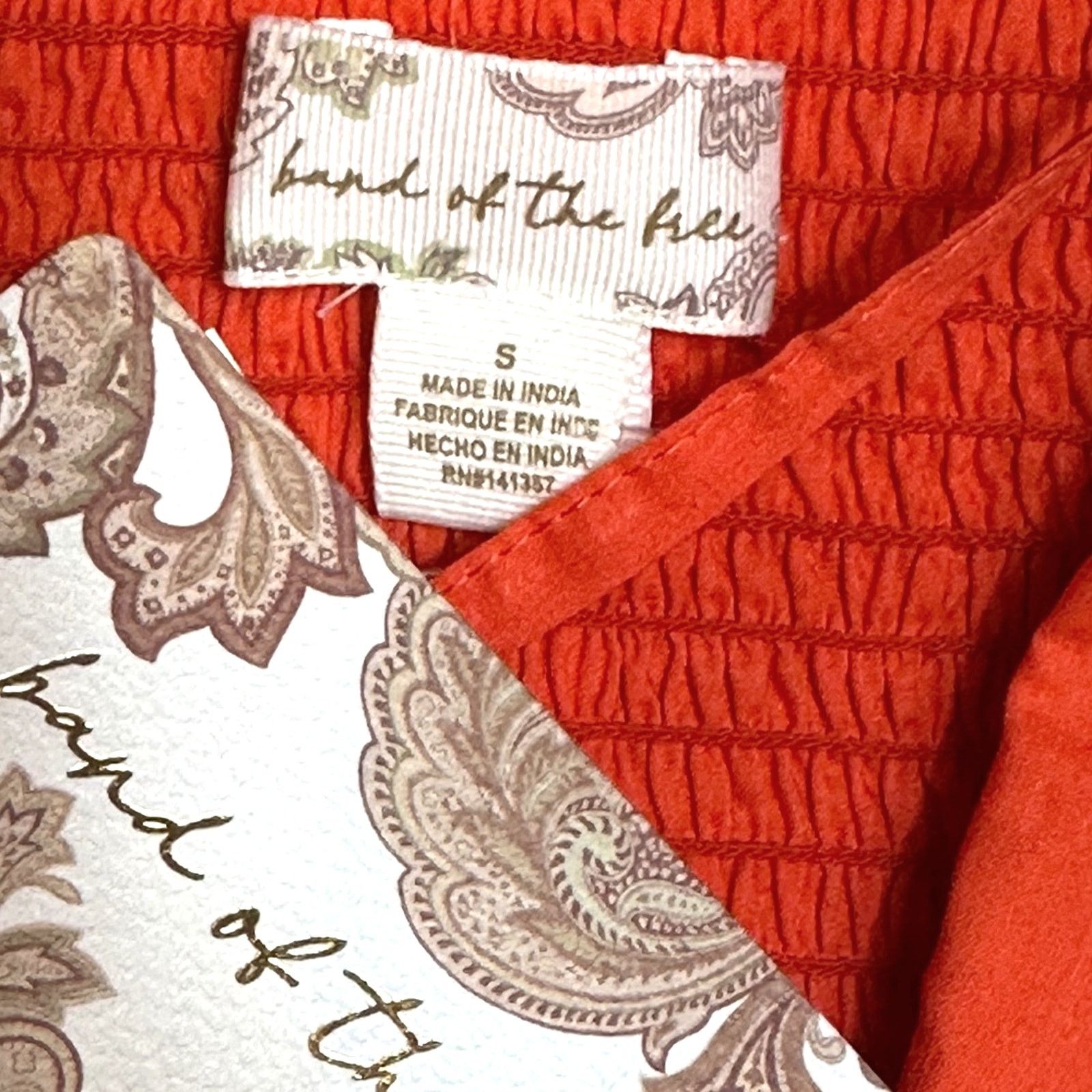 Other Band of the Free Tie Back Short Sleeve Entrada Top Orange S Size S / US 4 / IT 40 - 15 Thumbnail