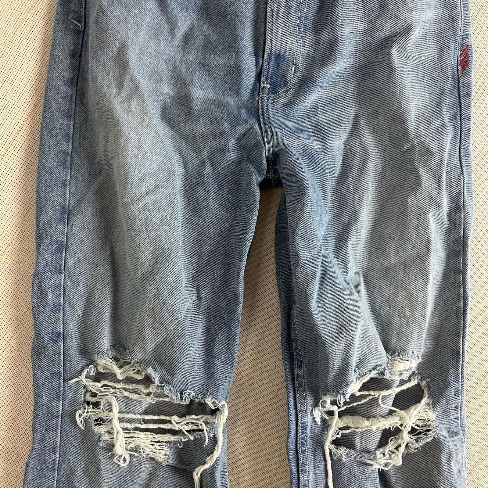 Bdg BDG Urban Outfitters Jeans Baggy Fit Destroyed Ripped Light Size 29" - 4 Thumbnail