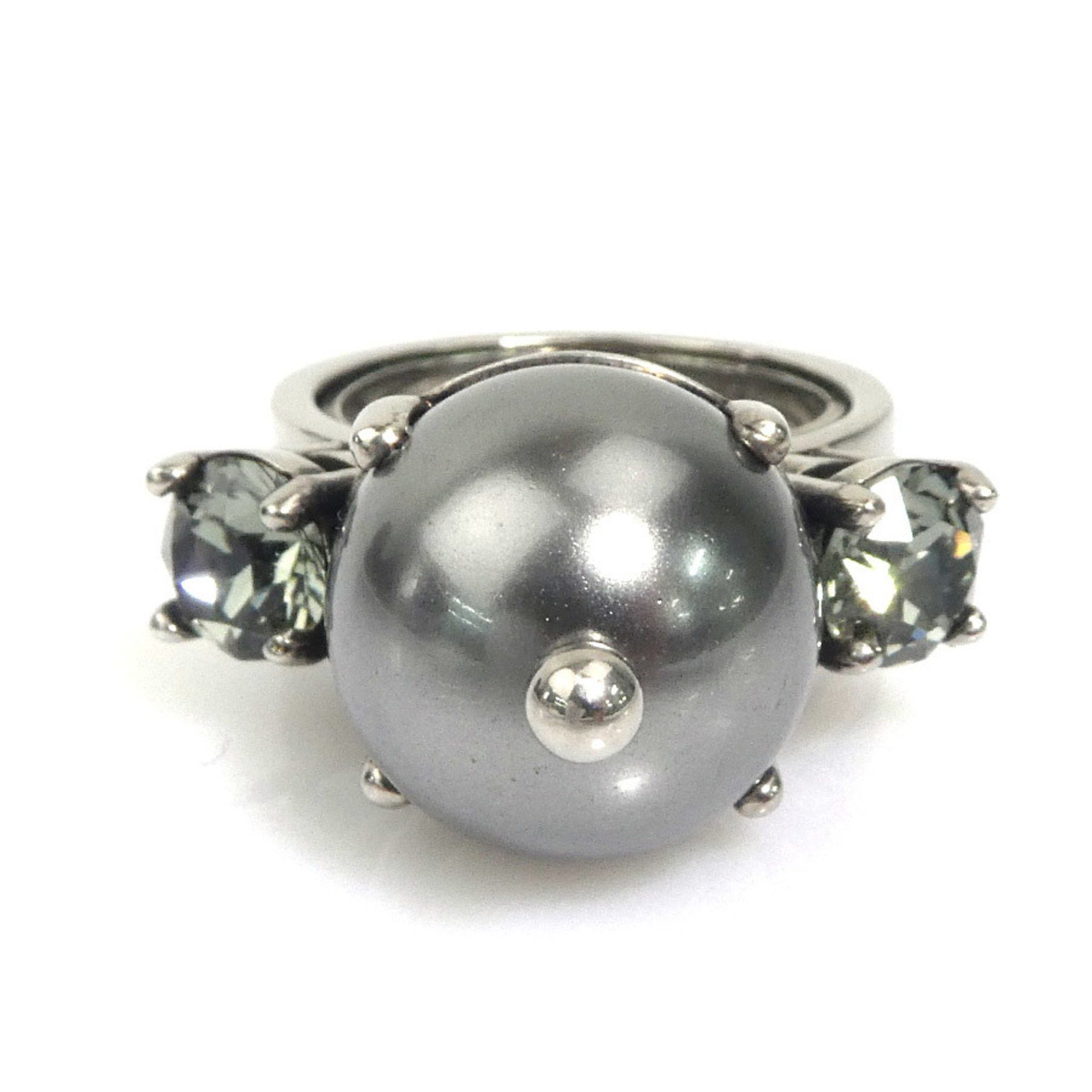 Miu Miu Miu Miu Miu ring in silver with faux pearls, women's, 56459a Size ONE SIZE - 1 Thumbnail