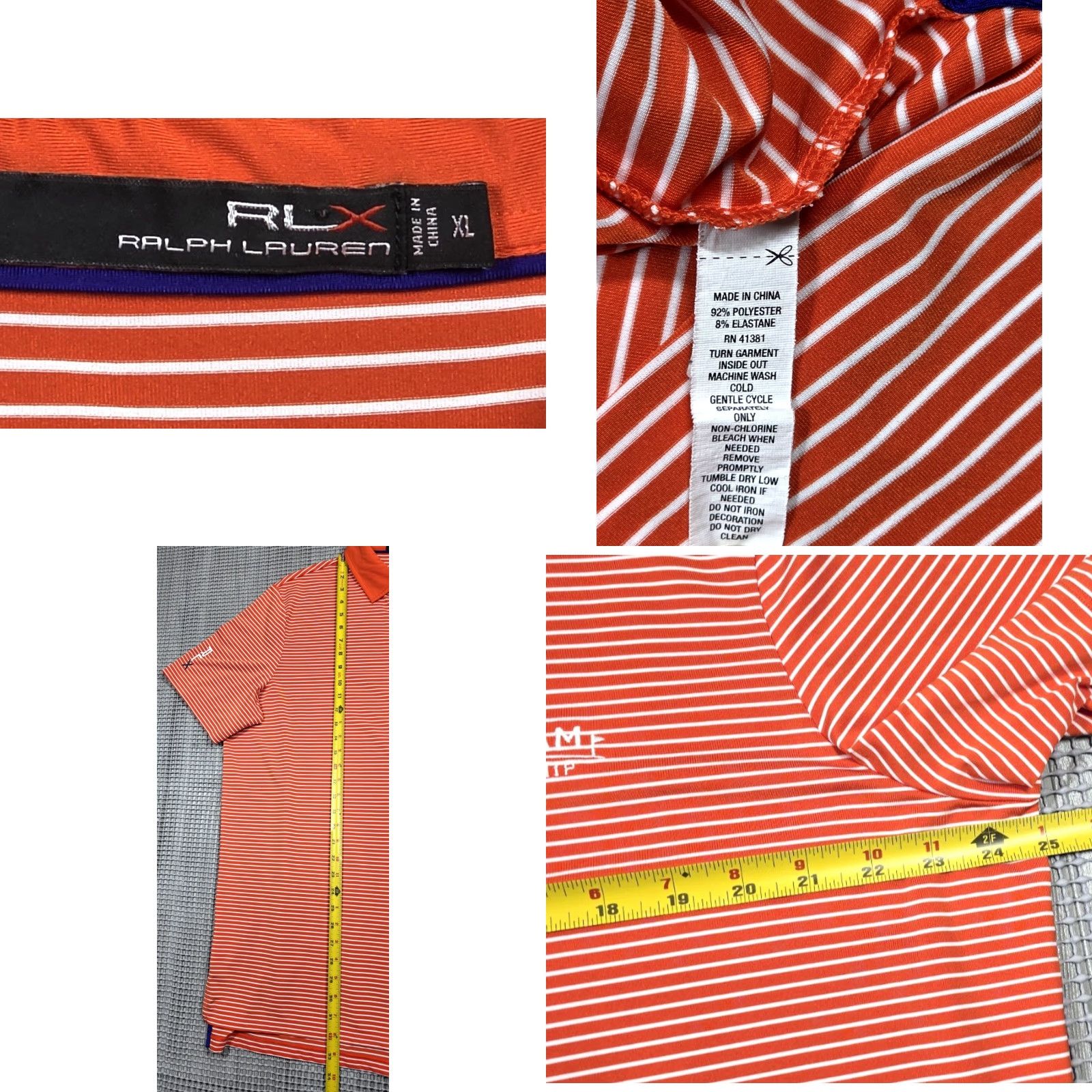 RLX Ralph Lauren RLX Ralph Lauren Wyndham Championship Orange Stripe Polo Shirt Mens XL Golf Polo Shirt XL Orange Striped PRL Wyndham Championship Size US XL / EU 56 / 4 - 8 Thumbnail