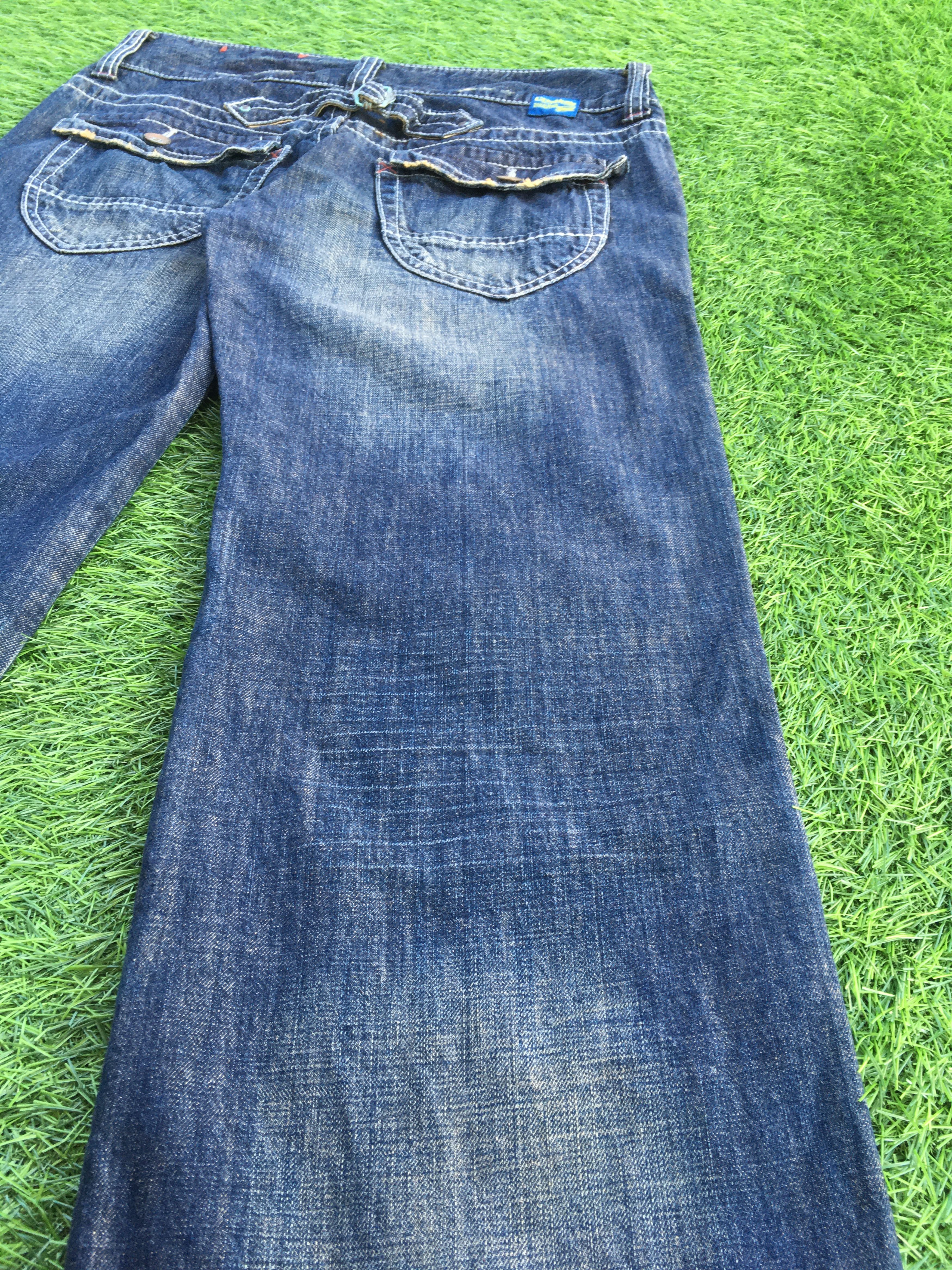 Japanese Brand WIDE LEG Low rise Carpenter Jeans D-1211 Size 27" / US 4 / IT 40 - 8 Thumbnail