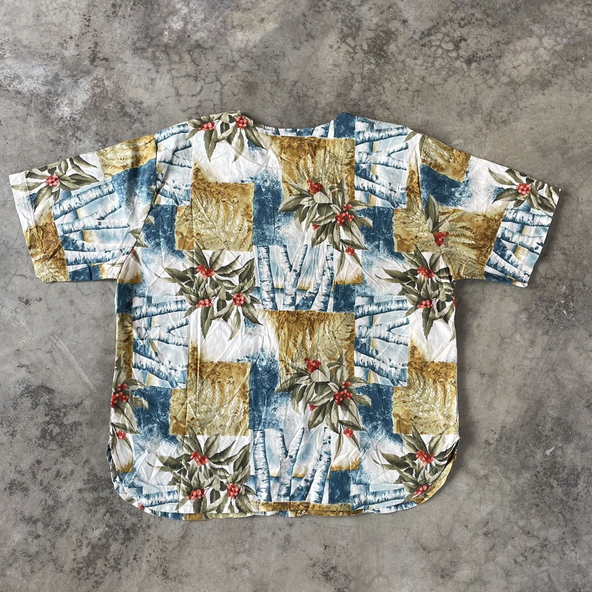 Japanese Brand × Vintage 🔥🔥Vintage Hawaiian Motive Beach Flora Buttons Shirts Size L / US 10 / IT 46 - 2 Thumbnail