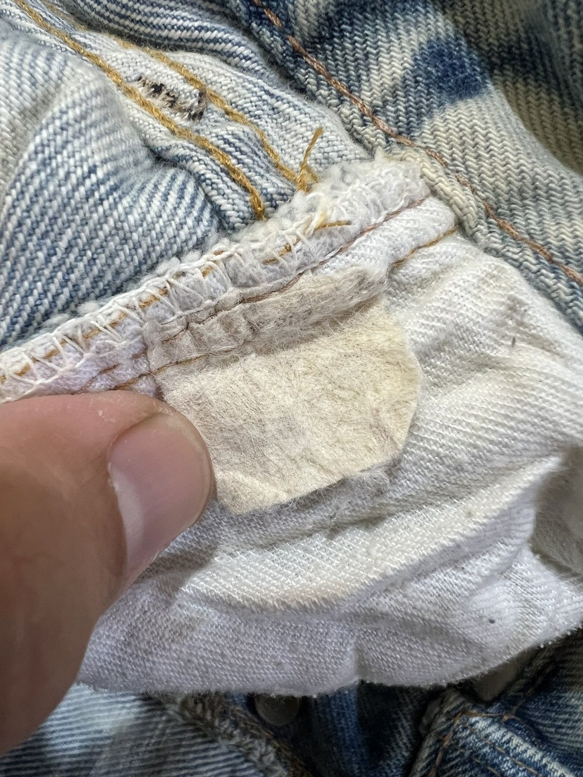 Levi's Vintage Clothing Vintage Levis 70s 80s bleach wash Stamp button 6 Size US 30 / EU 46 - 15 Thumbnail