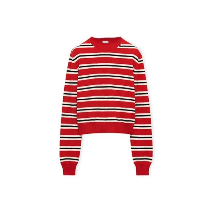 Loewe LOEWE Red Striped Knit Long Sleeve Sweater Size M / US 6-8 / IT 42-44 - 1 Thumbnail