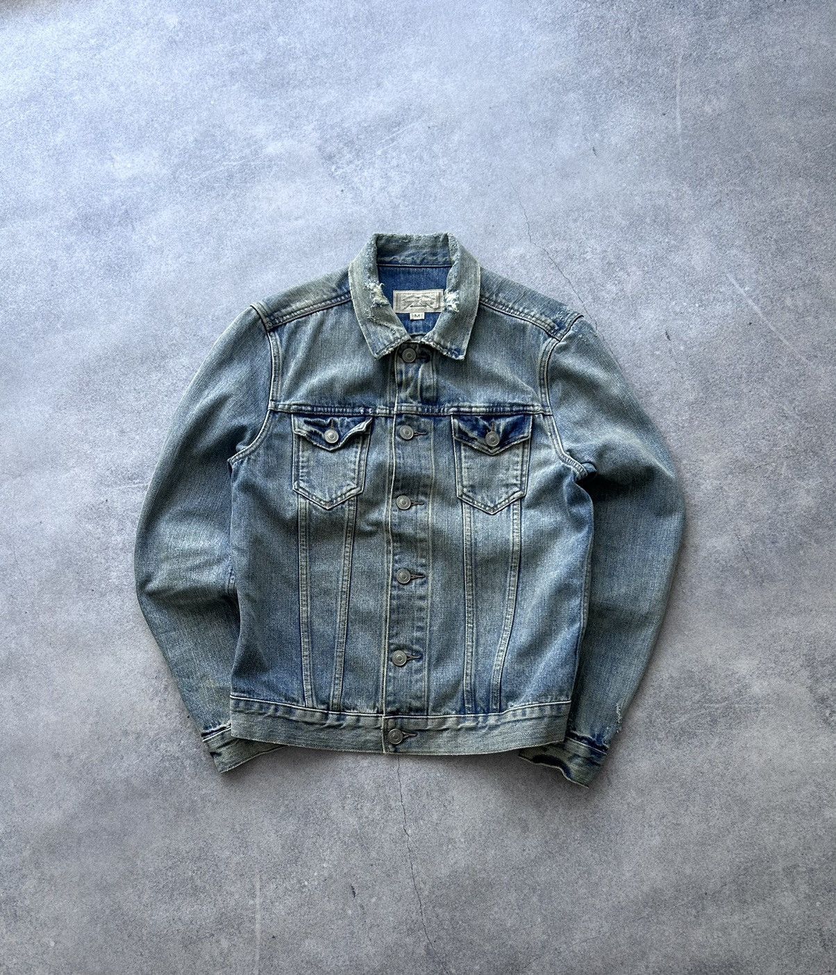 Allsaints Vintage Allsaints Japanese fabric denim jacket mens Size US M / EU 48-50 / 2 - 1 Thumbnail
