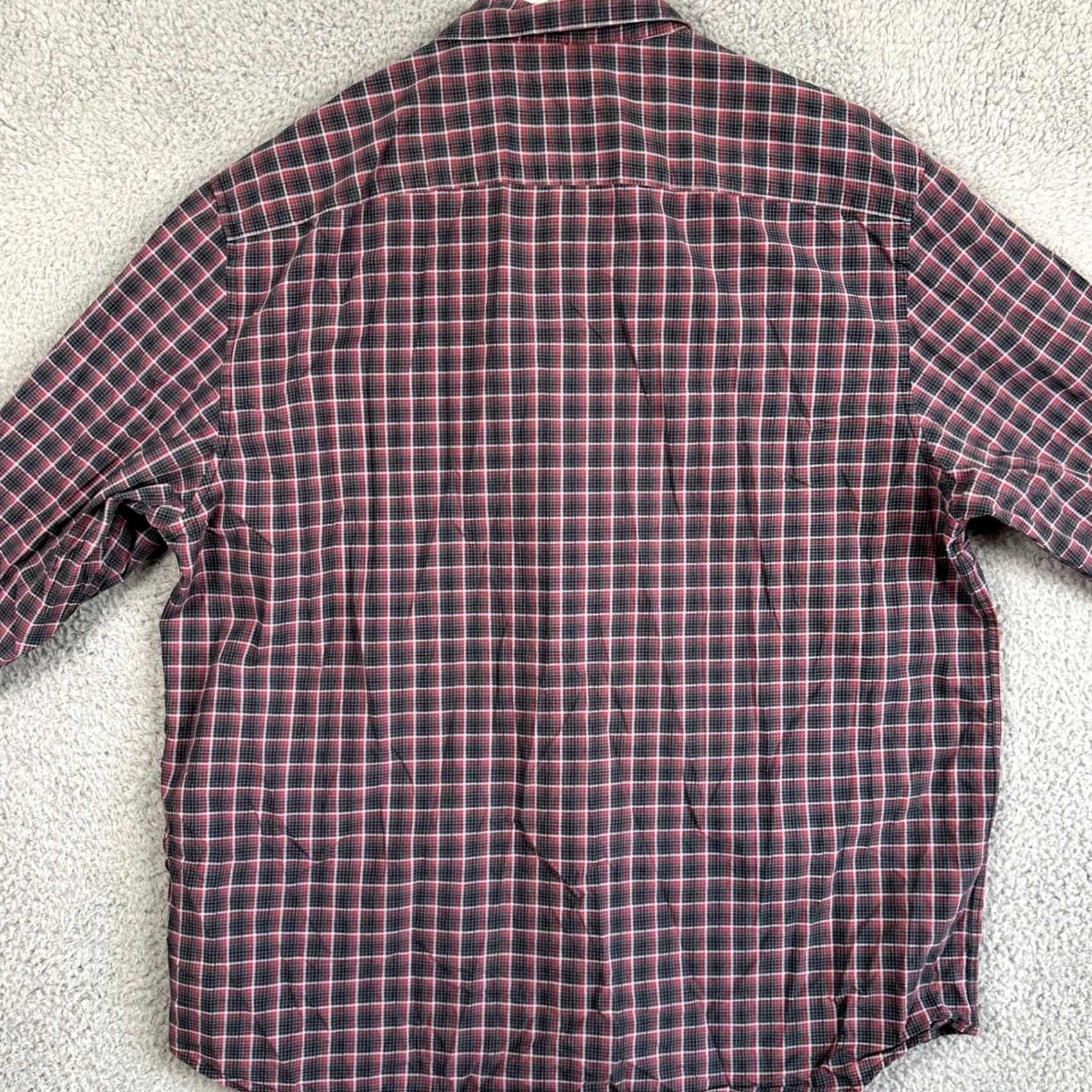 Calvin Klein VINTAGE Calvin Klein Shirt Button Up Mens XL Black Red Plaid Long Sleeve Casual Cotton Size US XL / EU 56 / 4 - 3 Thumbnail