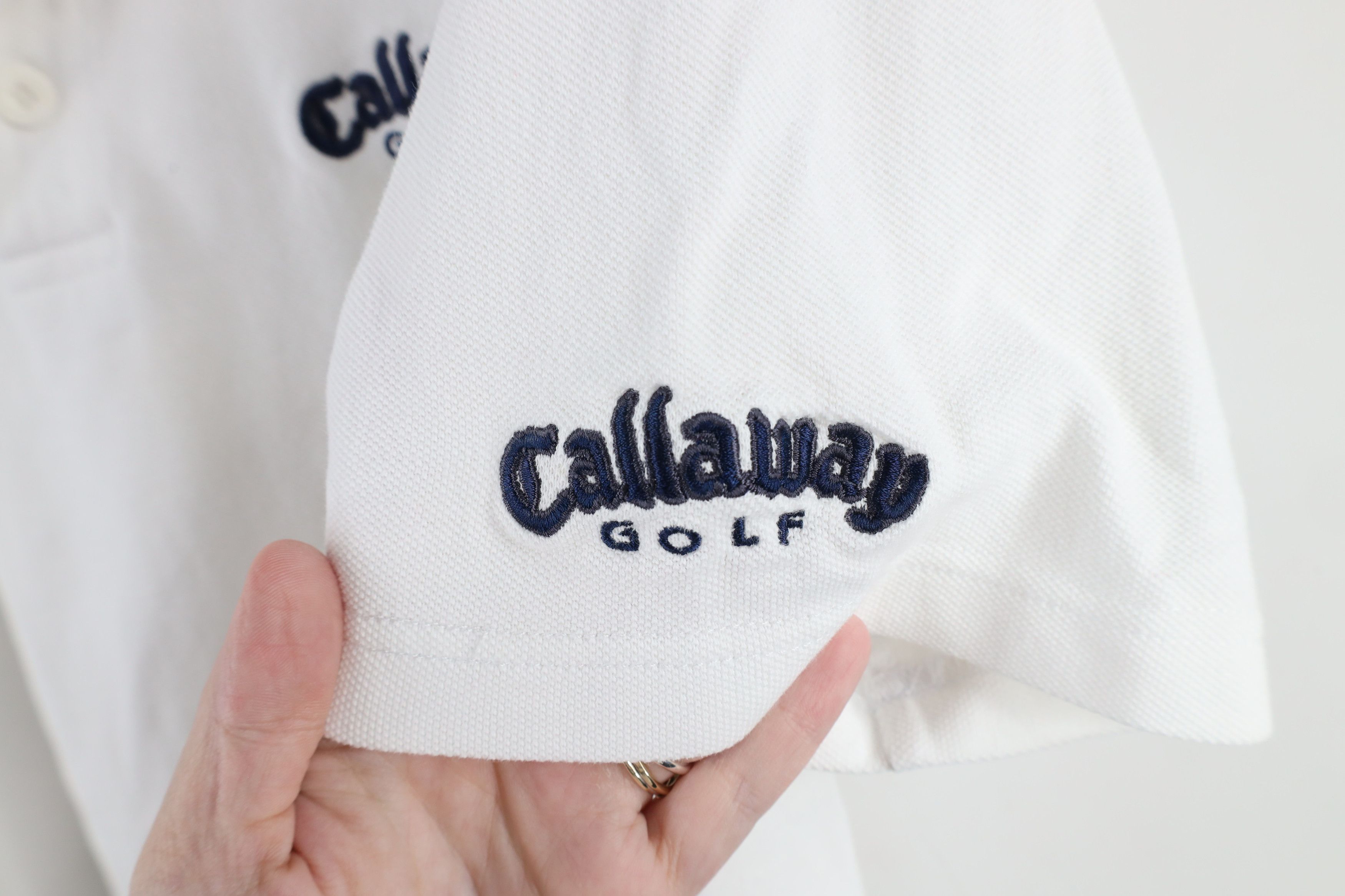 Callaway × Vintage Vintage 90s Callaway Golf Collared Golfing Polo Shirt White Size US L / EU 52-54 / 3 - 4 Thumbnail