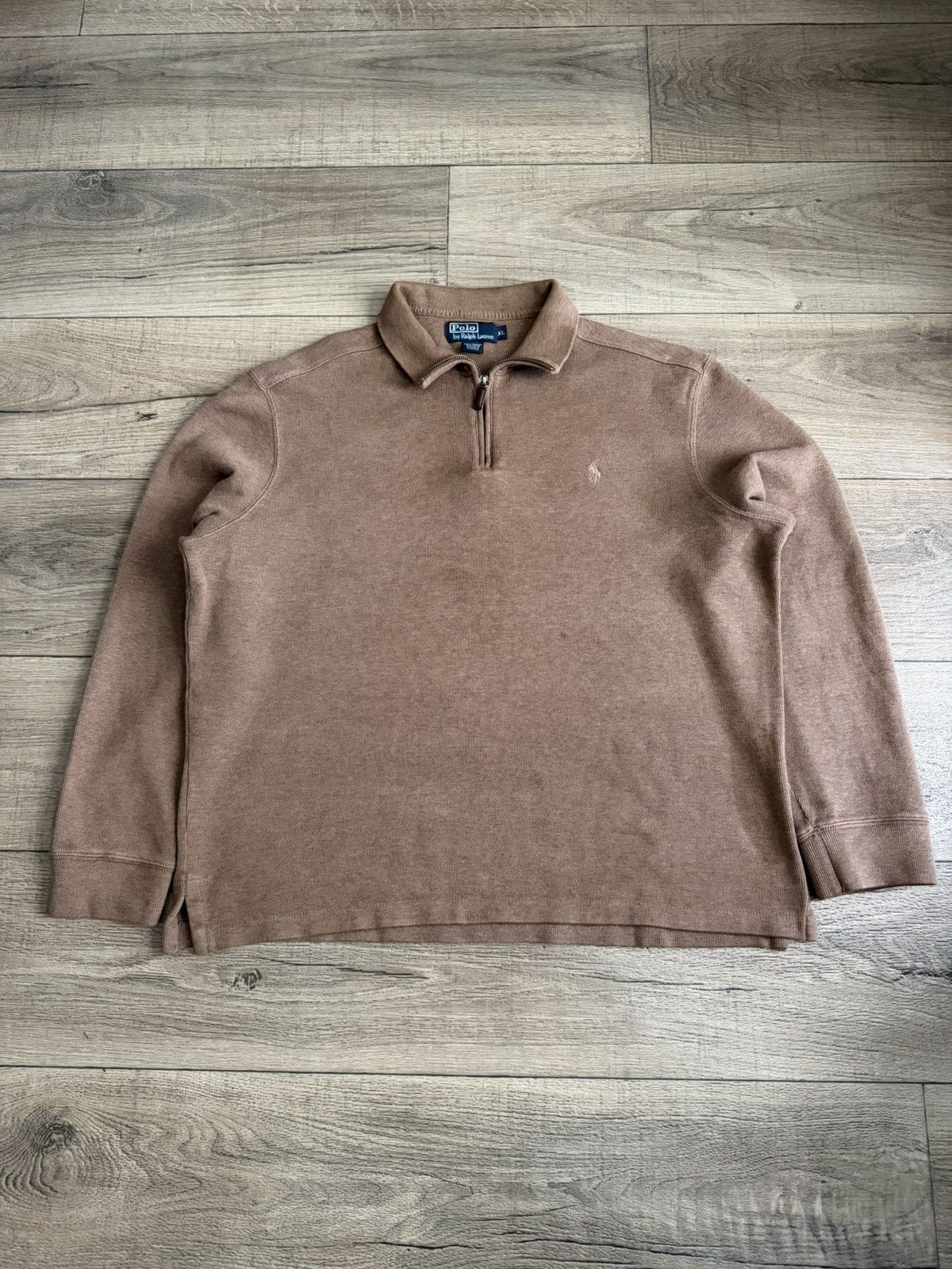 Polo Ralph Lauren Vintage 90’s Polo Ralph Lauren Sweater Brown Quarter zip XL Size US XL / EU 56 / 4 - 1 Thumbnail