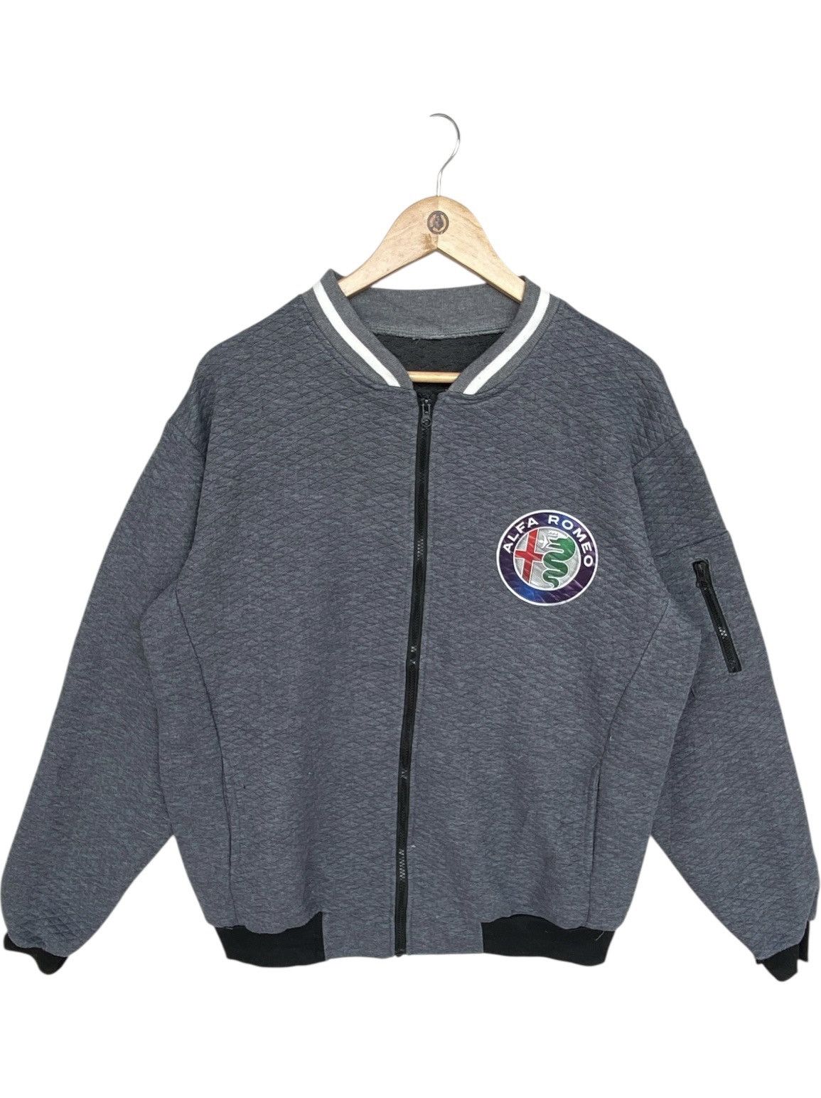 Other Vintage Alfa Romea Small Printed Full Zip Gray Colour Size US L / EU 52-54 / 3 - 1 Thumbnail