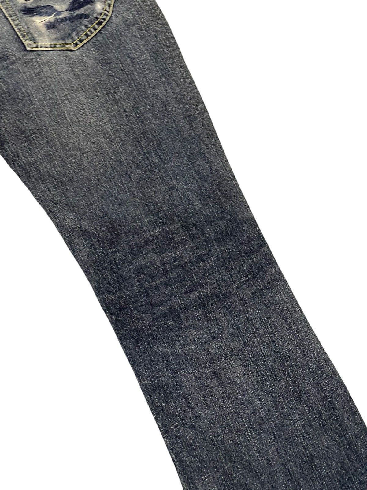 Japanese Brand Flare Jeans Nylaus Distress Low Rise Boot Cut 6🟦3 Size US 32 / EU 48 - 17 Thumbnail