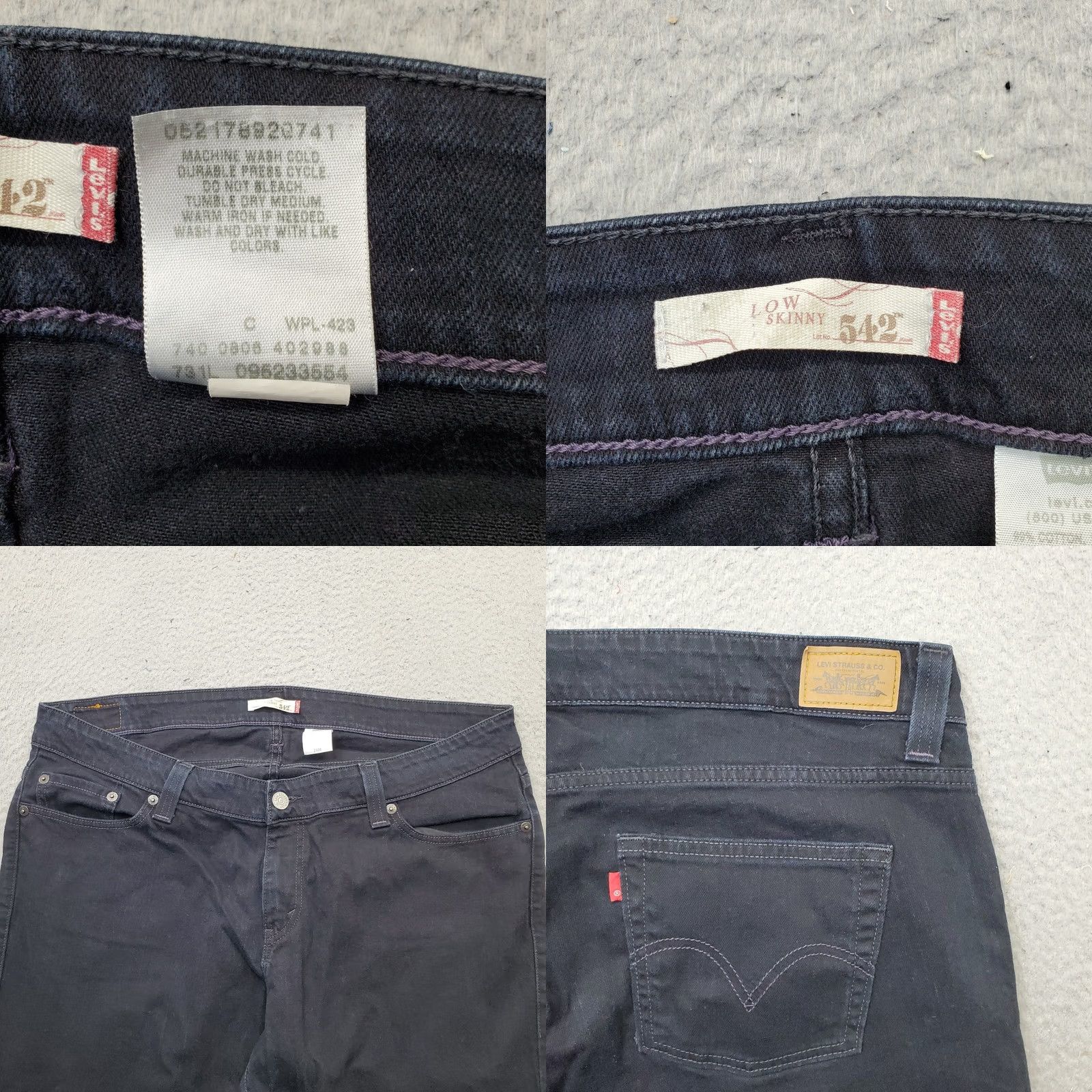 Levi's Levi's Womens 542 Low Skinny Jeans Jeans 24 Blue Denim Modern Fit Red Tab Streetwear Size 24 Womens Size 42" / US 20 - 8 Thumbnail